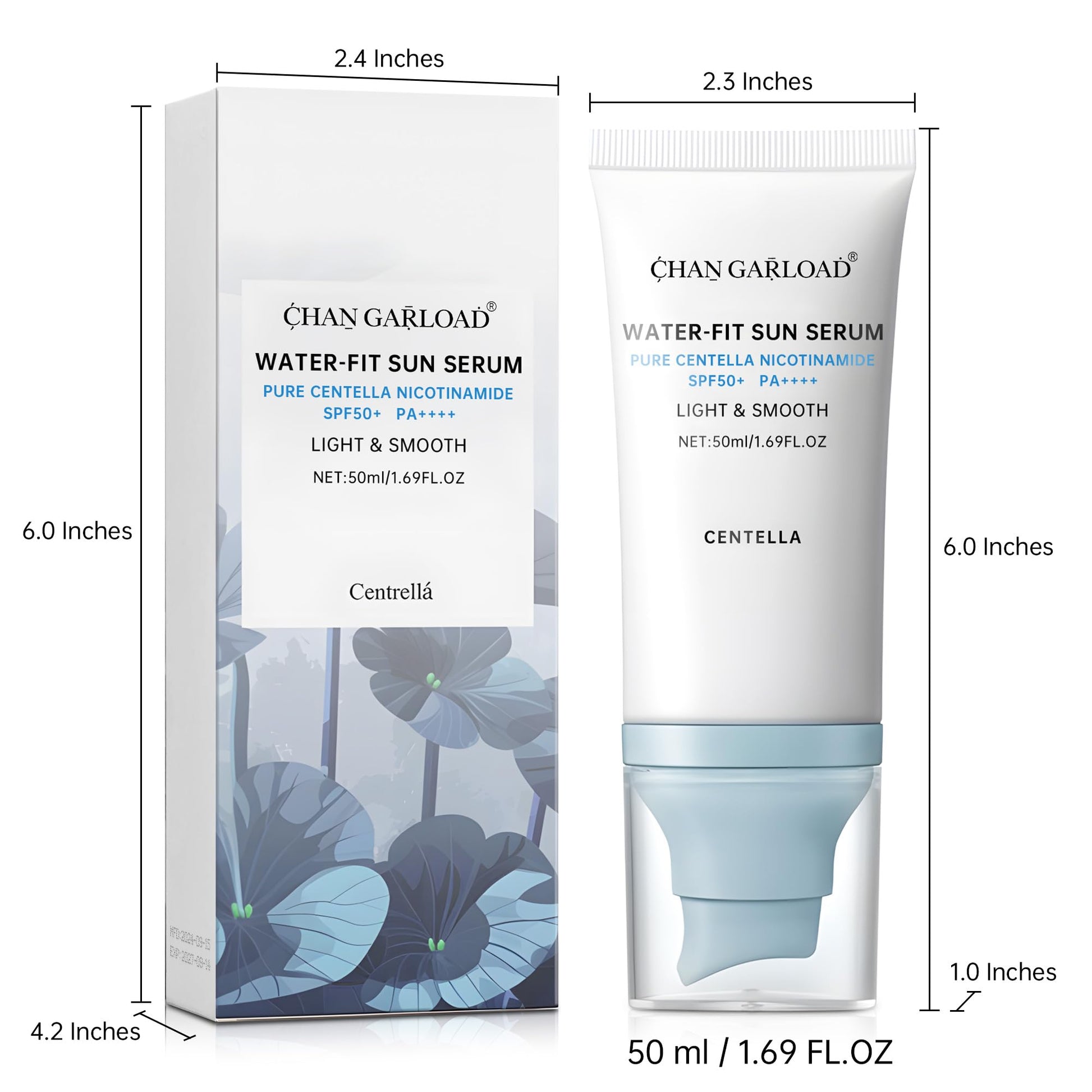 Korean Sunscreen for Face & Body – SPF 50+ Madagascar Centella Mineral Sunblock with Tinted Moisturizer, Hyaluronic Acid & Niacinamide, Lightweight & Hydrating Korean Skin Care, 50ml - Medaid International