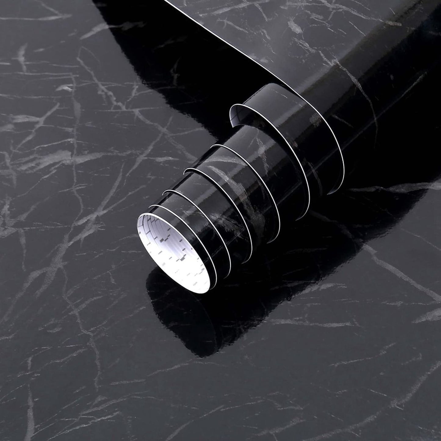 Arthome Black Marble,17"x120" Inches Peel and Stick Wallpaper, Black Marble Contact Paper Self-Adhesive and Removable Vinyl Wallpaper Waterproof Contact Paper for Cabinets Countertops Wall Covering - Medaid International
