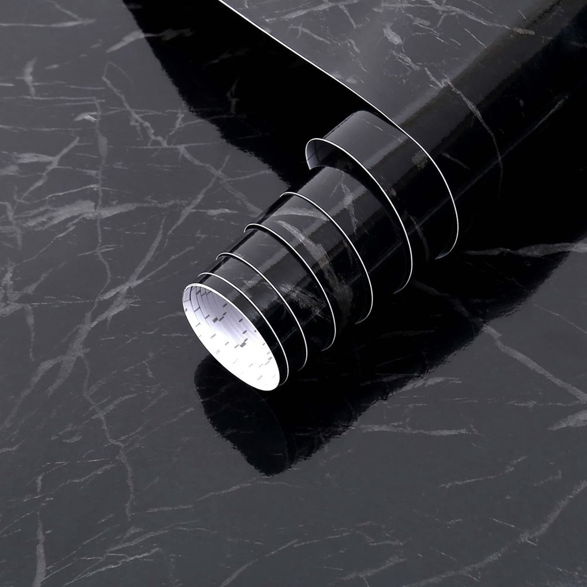 Arthome Black Marble,17"x120" Inches Peel and Stick Wallpaper, Black Marble Contact Paper Self-Adhesive and Removable Vinyl Wallpaper Waterproof Contact Paper for Cabinets Countertops Wall Covering - Medaid International
