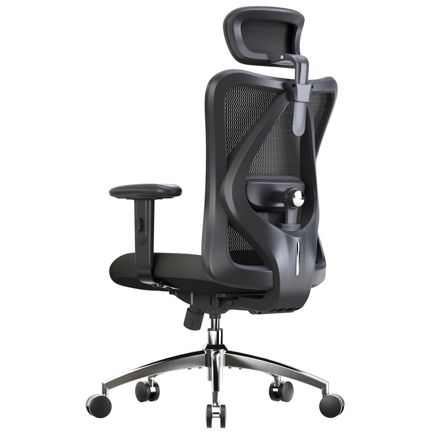 SIHOO M18 Ergonomic Office Chair for Big and Tall People Adjustable Headrest with 2D Armrest Lumbar Support and PU Wheels Swivel Tilt Function Black - Medaid International