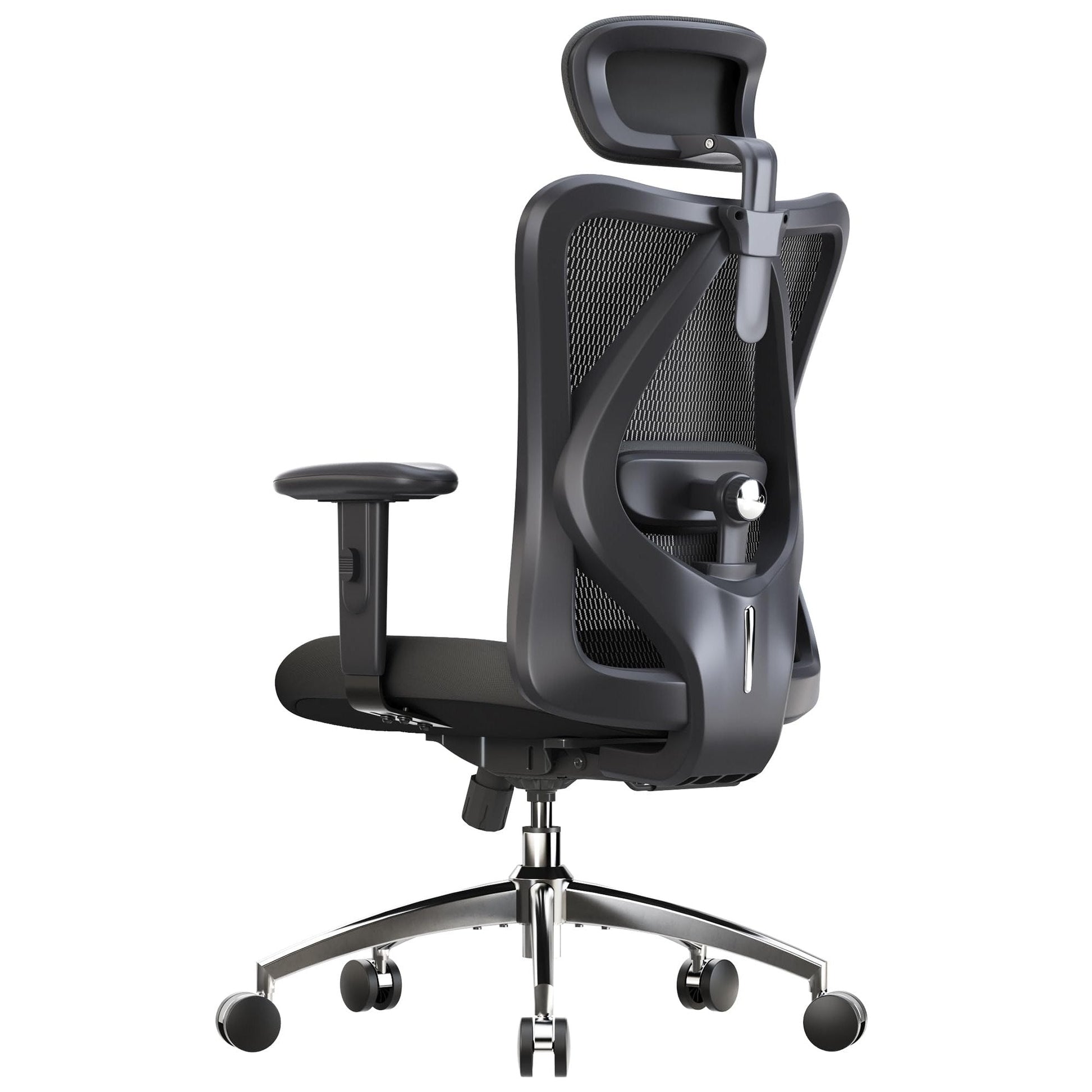 SIHOO M18 Ergonomic Office Chair for Big and Tall People Adjustable Headrest with 2D Armrest Lumbar Support and PU Wheels Swivel Tilt Function Black - Medaid International