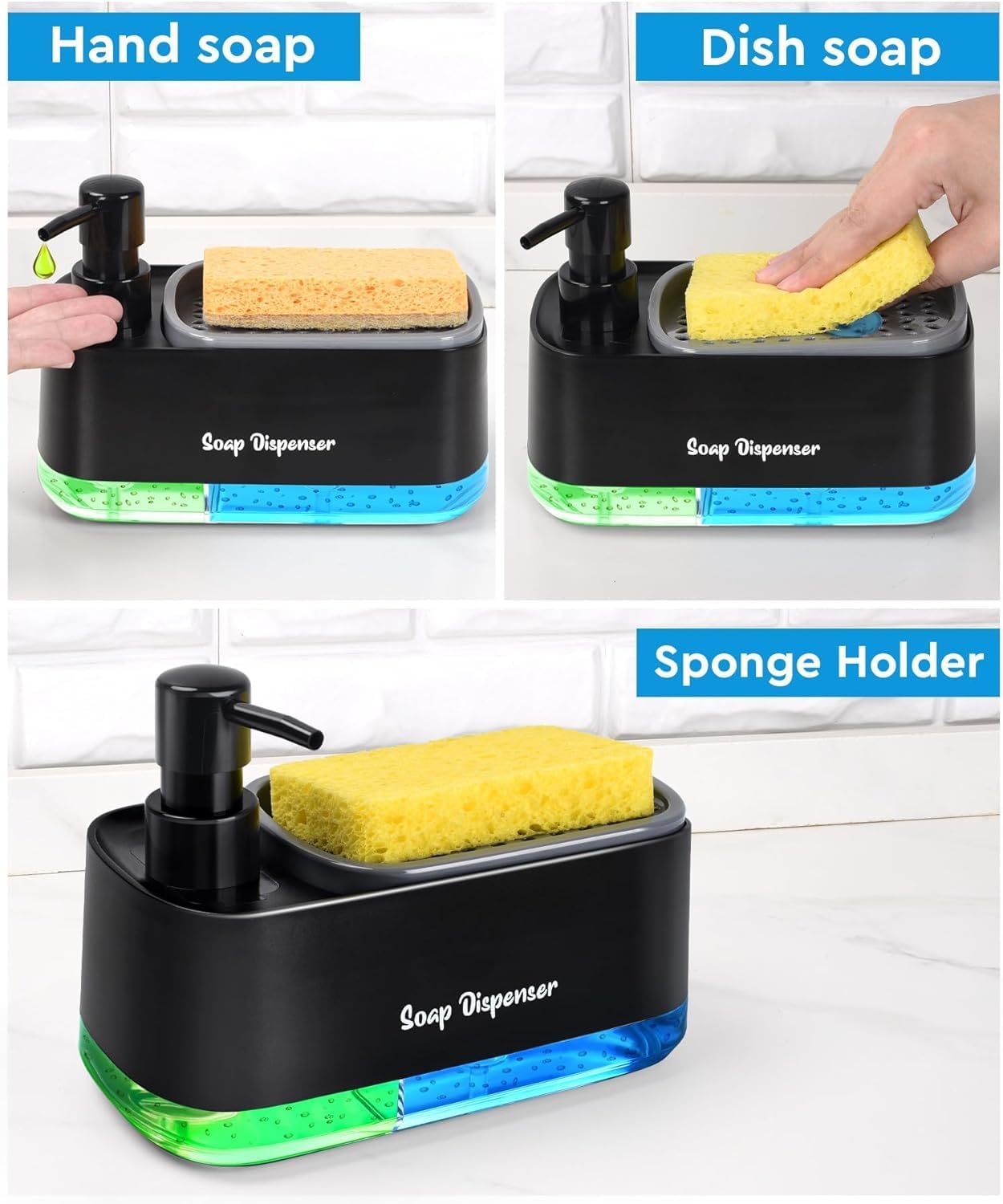 Hand and Dish Soap Dispenser Set