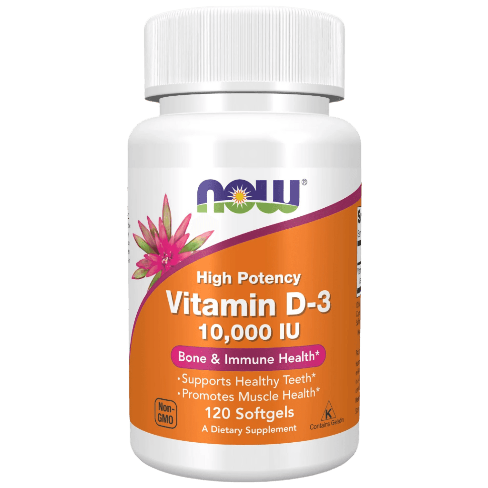 NOW Supplements, Vitamin D-3 10,000 IU, 120 Softgels