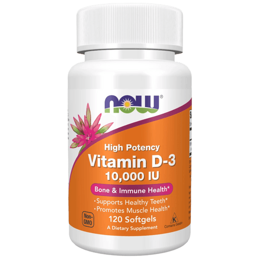 NOW Supplements, Vitamin D-3 10,000 IU, 120 Softgels