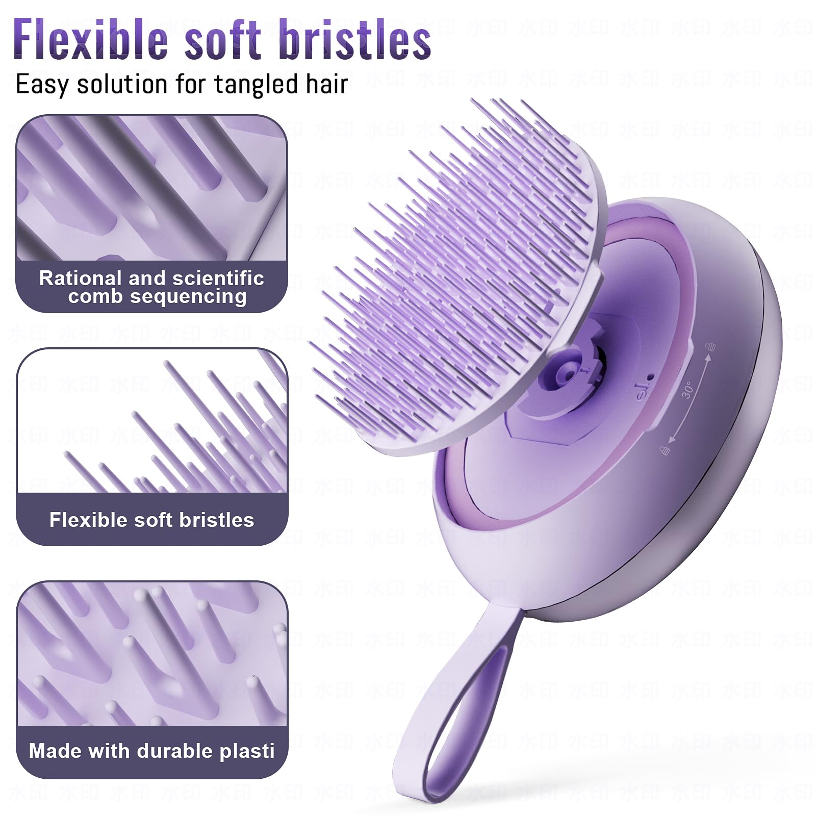 DYUHOOAO Scalp Massager Hair Growth Brush - Electric Head Massager Relax Scalp Stress - Unique Birthday Gifts for Women - Sonic Vibration Comb for Stimulating Follicles - Purple - Medaid International