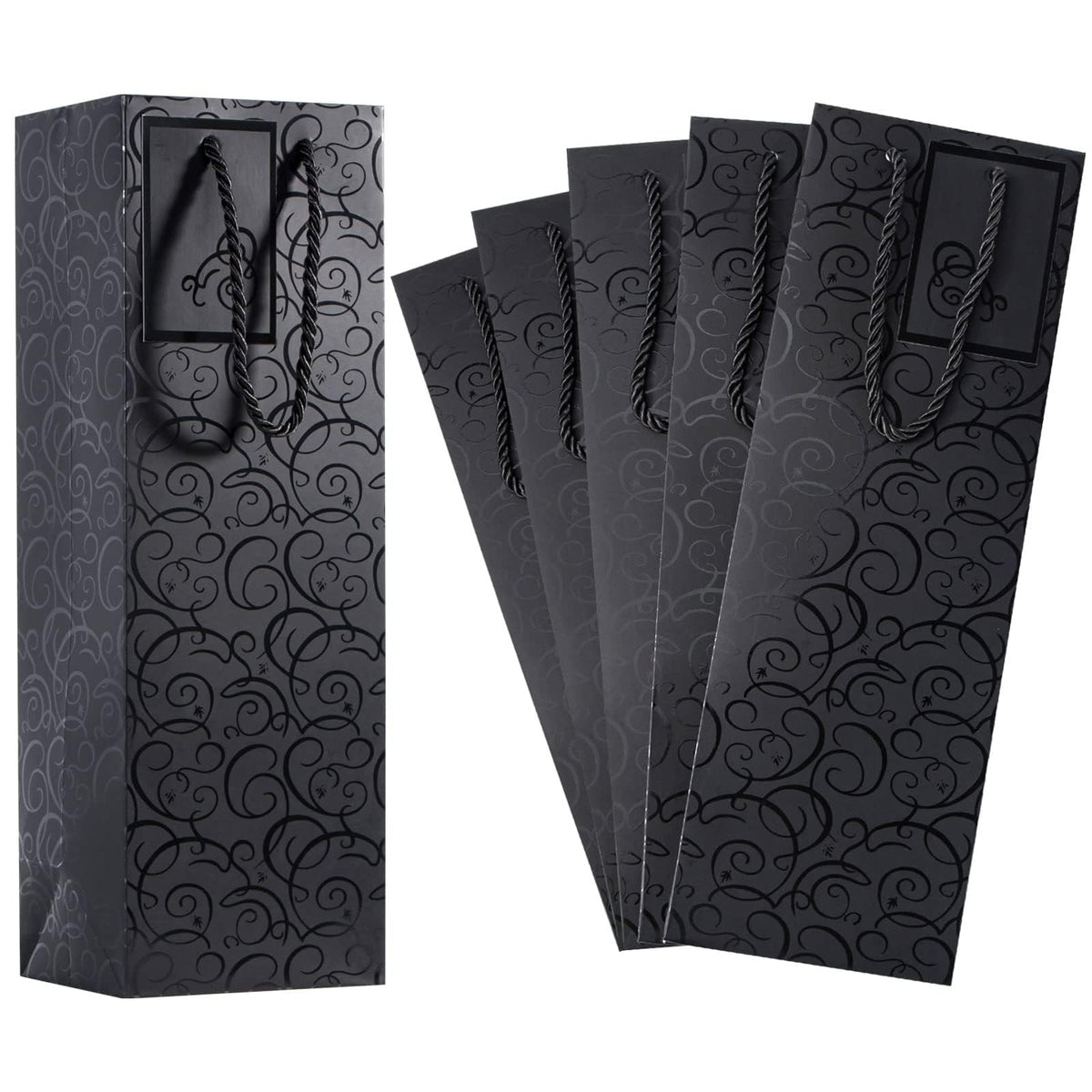 KASTWAVE Wine Gift Bag, Wine Bags 10 Pack, Wine Bags for Wine Bottles Gifts, Wine Bottle Gift Bags