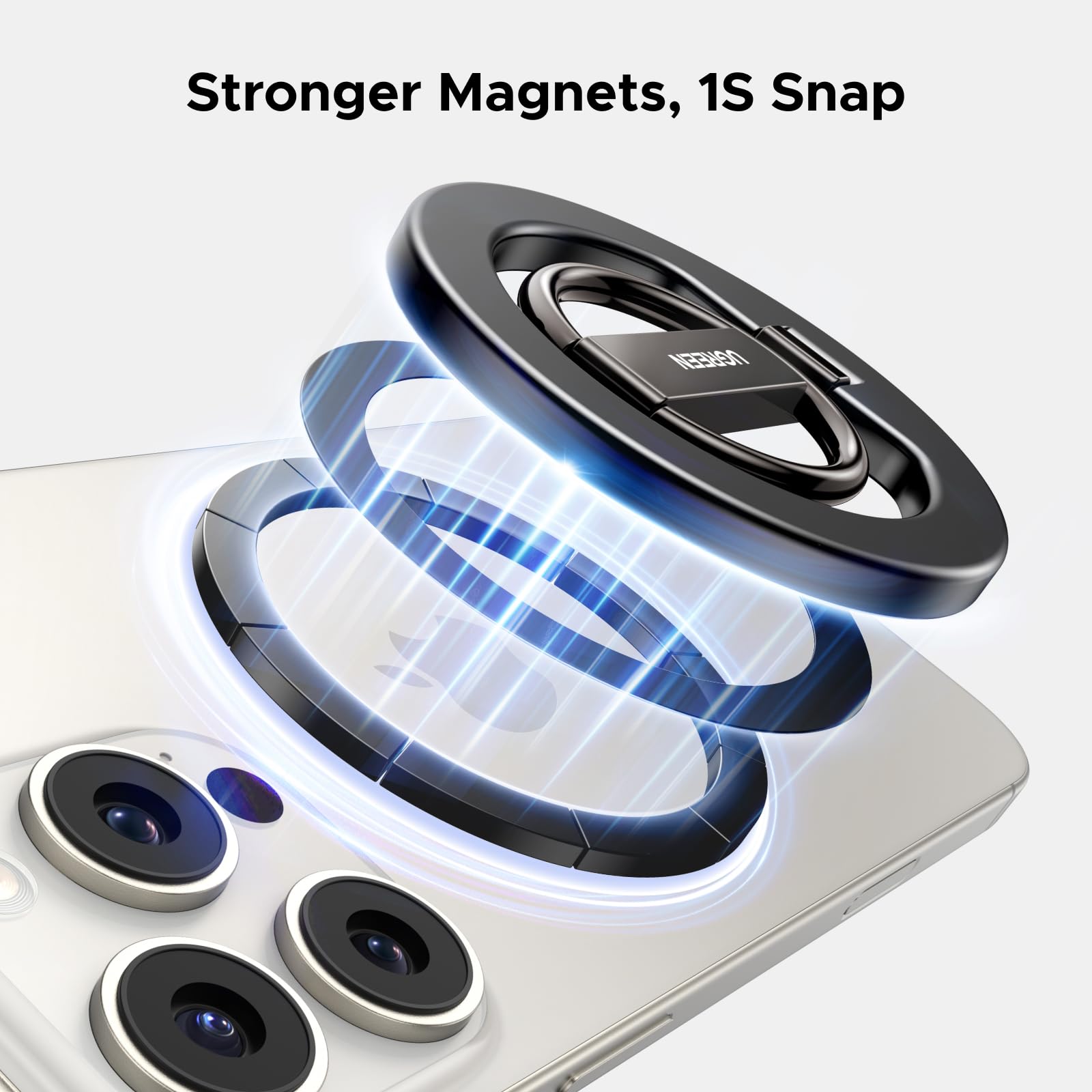 UGREEN Magnetic Phone Grip for MagSafe Phone Holder, Universal Strong Magnetic Ring Phone Stand Compatible with iPhone 17 Air 16 Pro 15 Pro Max 14 Plus 13 12, MagSafe Accessories - Medaid International