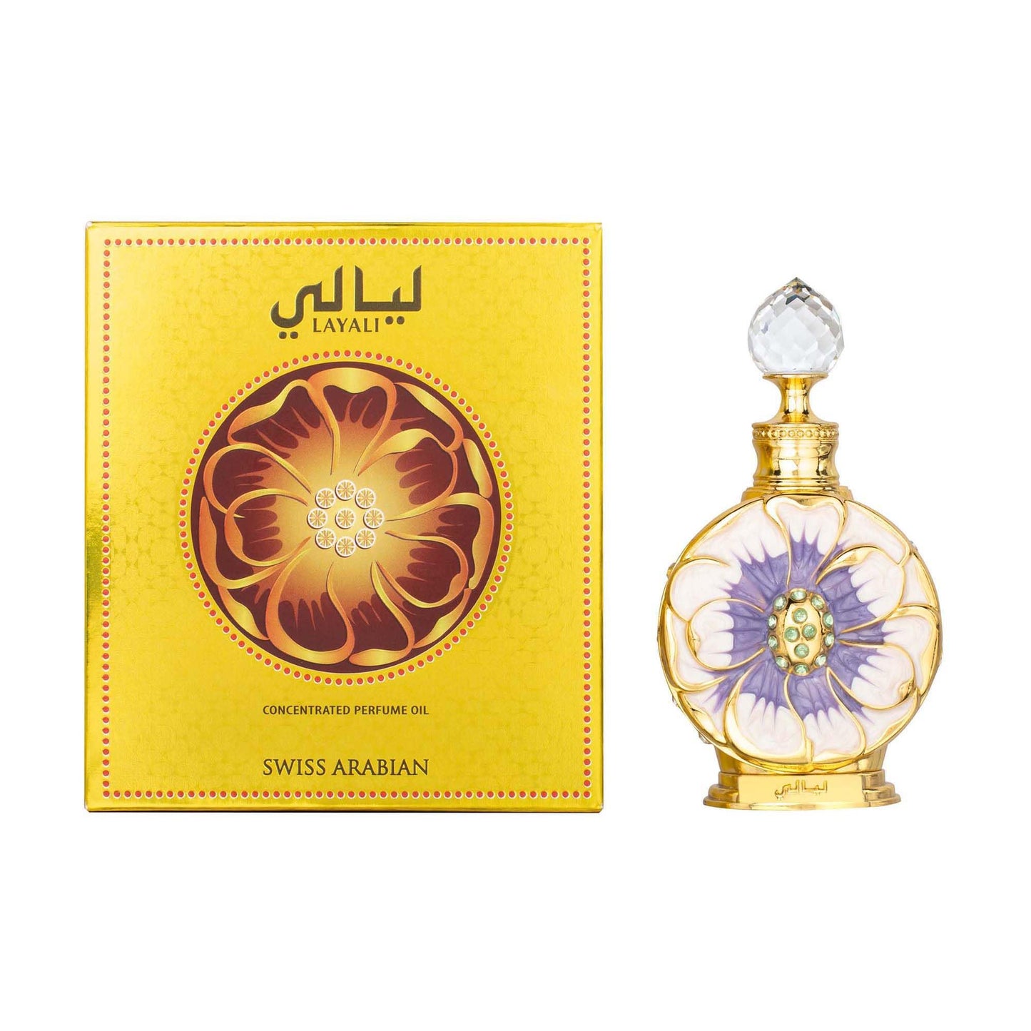Swiss Arabian Layali - Luxury Products From Dubai - Long Lasting And Addictive Personal Perfume Oil Fragrance - A Seductive Signature Aroma - 0.5 Oz - Medaid International