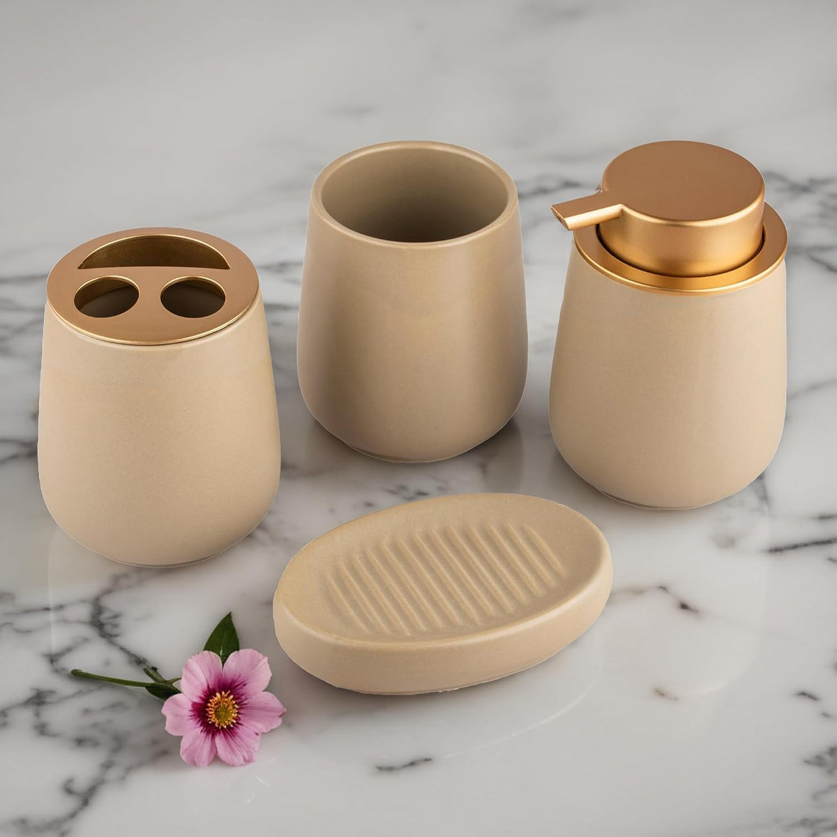 Ceramic Bathroom Accessory Set