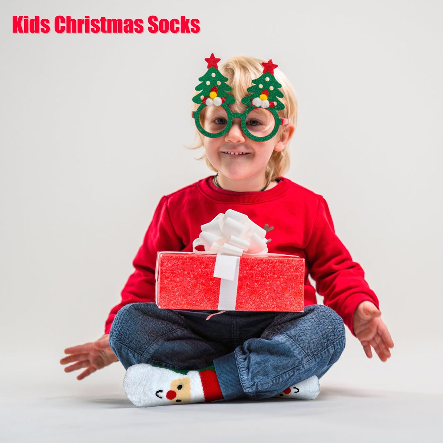 SPTRAMLE Kids Christmas Socks, Newborn Toddler Kids Crew Socks for Girls Boys(1-3 Years), 6 Pairs Baby Xmas Holiday Sock - Medaid International