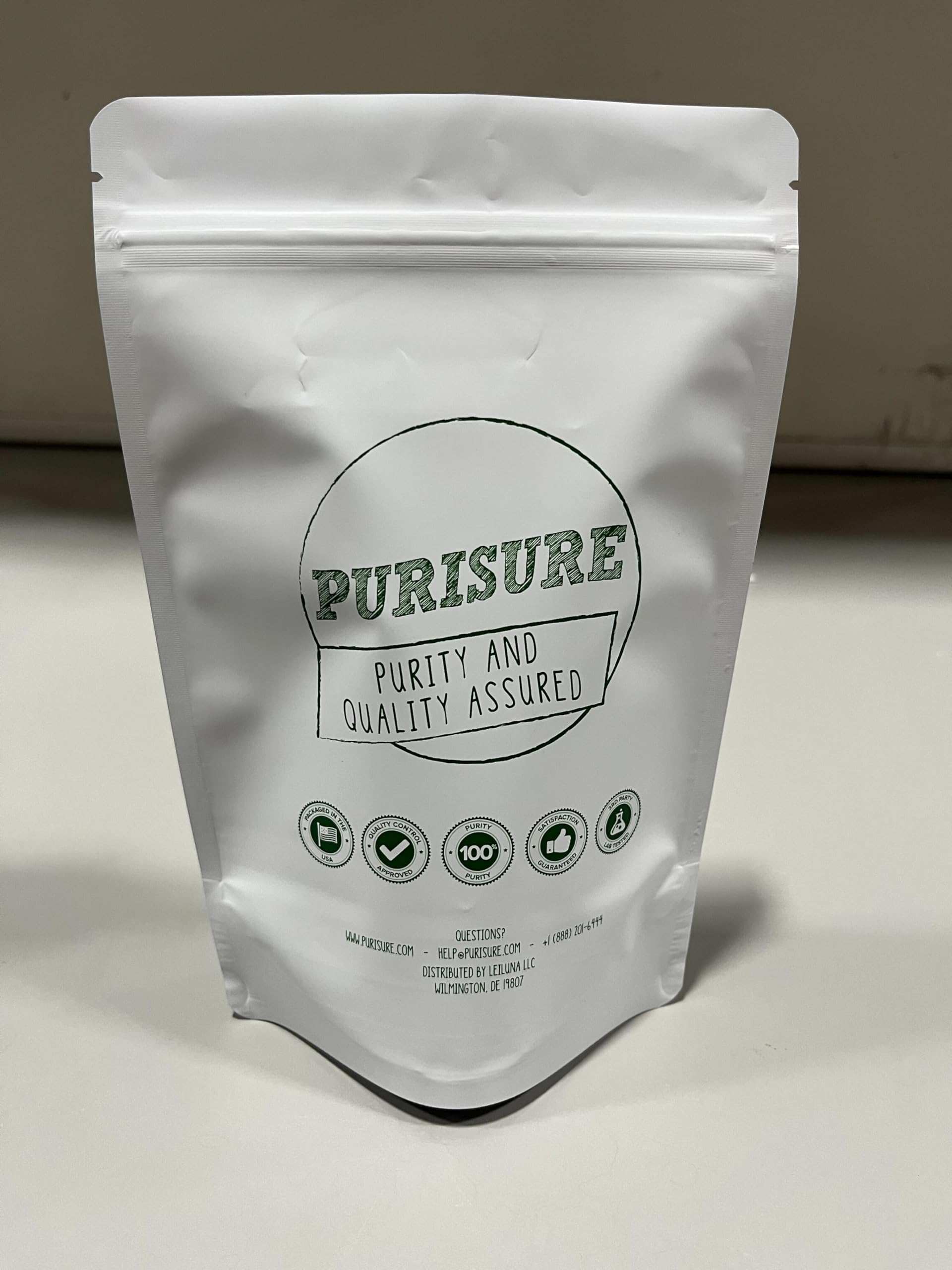Purisure Magnesium Bisglycinate Chelate, 250g, Pure Magnesium Glycinate Powder for Bones, Magnesium Bisglycinate Chelate for Sleep and Muscle Flexibility, Gluten-Free, Non-GMO, 133 Servings - Medaid International