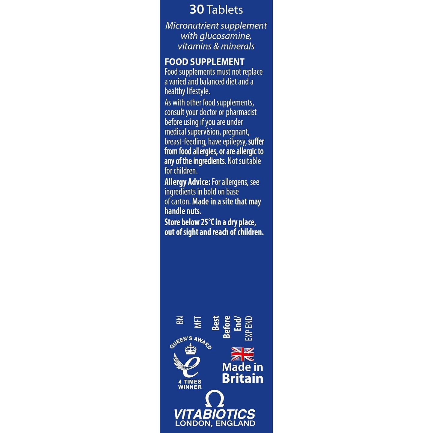 Vitabiotics Jointace Glucosamine & Chondroitin 30 Tablets - Medaid International