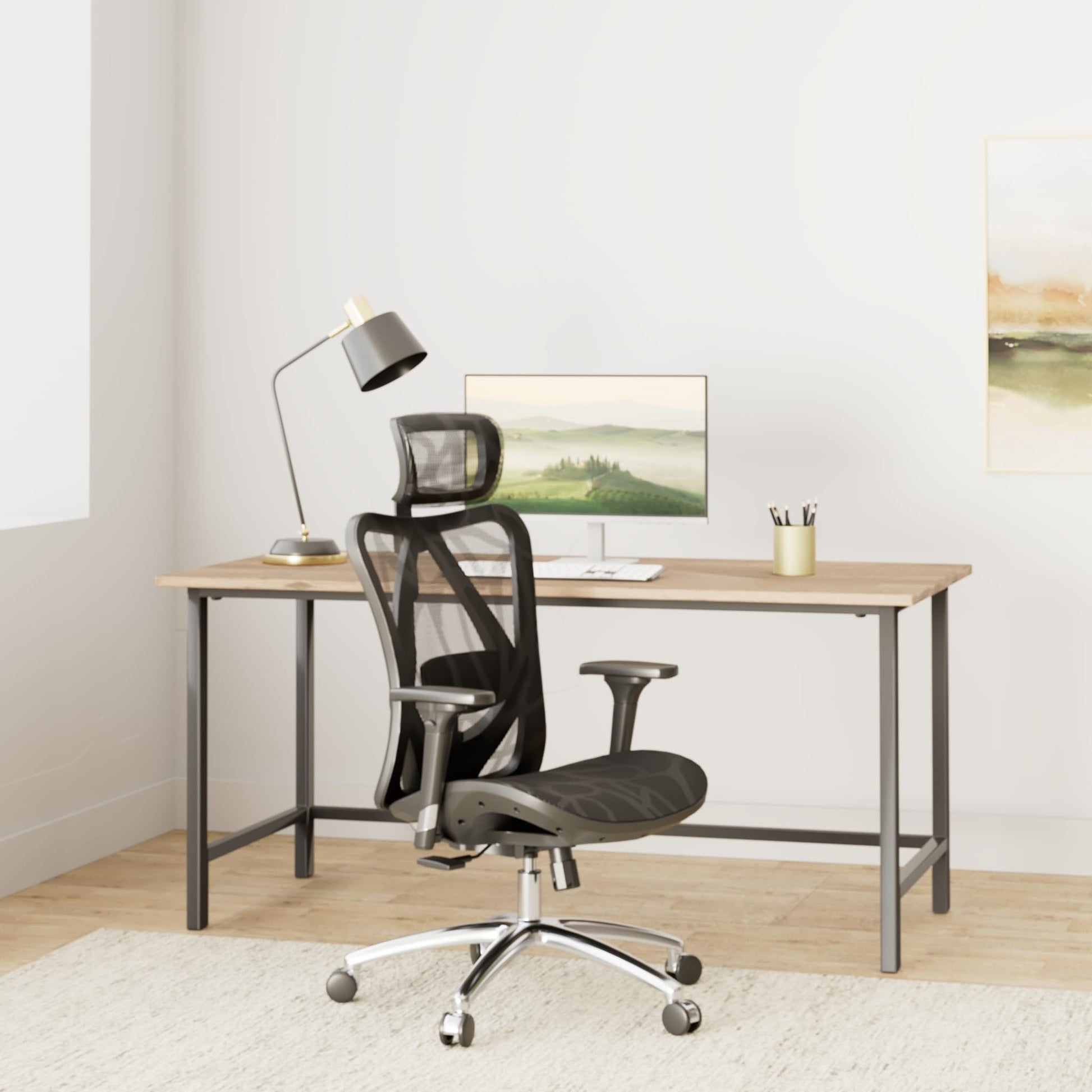 SIHOO M57 Ergonomic Office Chair with 3 Way Armrests Lumbar Support and Adjustable Headrest High Back with Tilt Function (Black) - Medaid International
