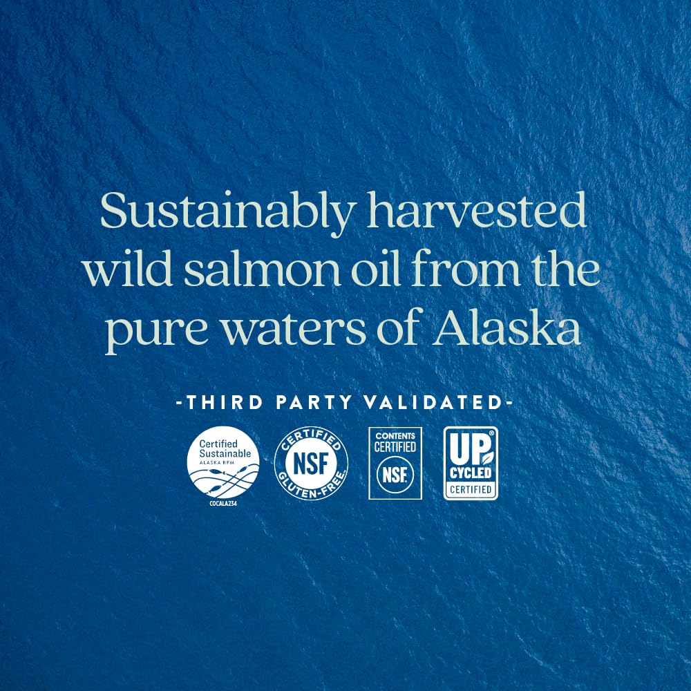 New Chapter Wholemega Fish Oil Supplement - 2000mg per Serving, Clinically Proven Wild Alaskan Salmon Oil with Omega-3 + Vitamin D3 + Astaxanthin, 120 Softgels - Medaid International