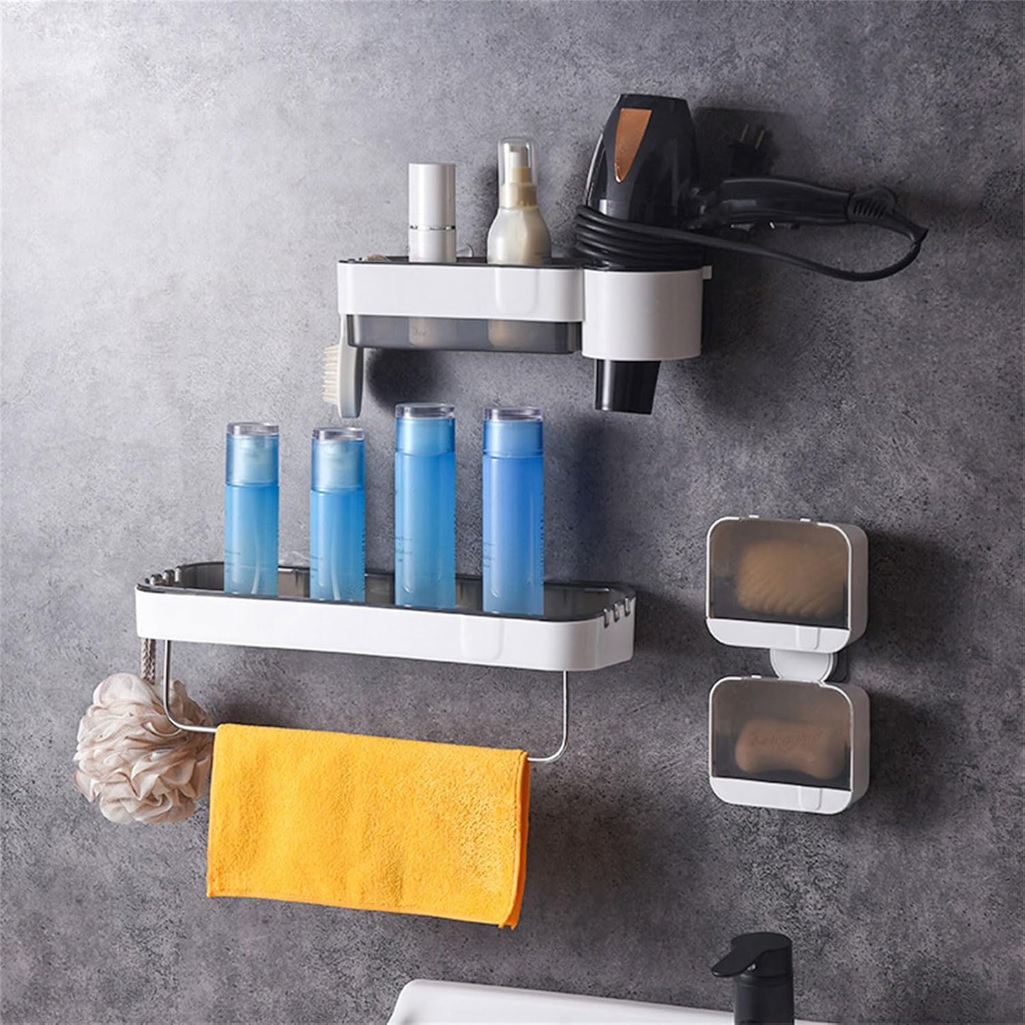 Adhesive Bathroom Storage Rack
