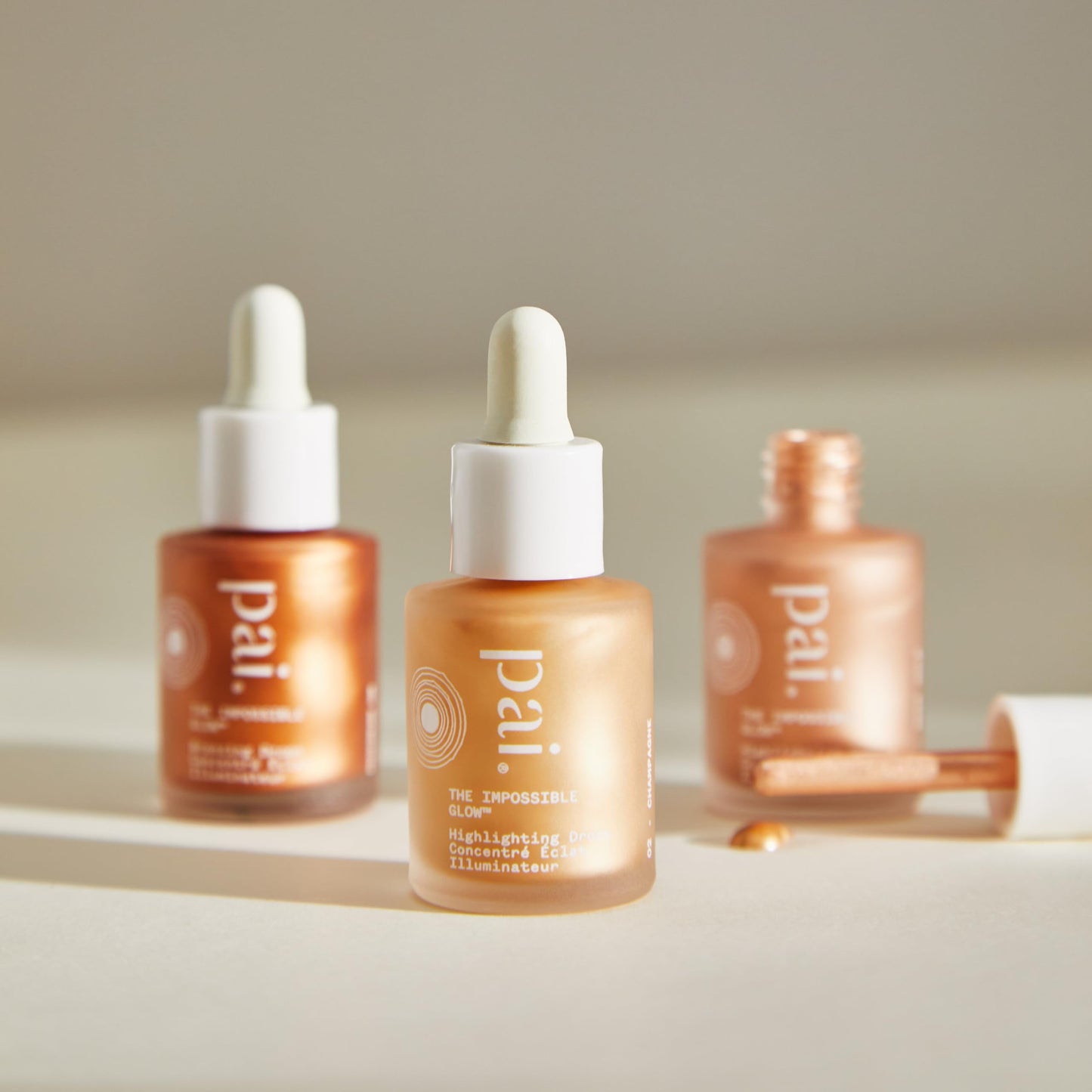 Pai Skincare - The Impossible Glow Organic Hyaluronic Acid + Sea Kelp Glow Drops | Natural, Vegan, Sensitive Skincare (Bronze, 0.34 fl oz | 10 ml) - Medaid International