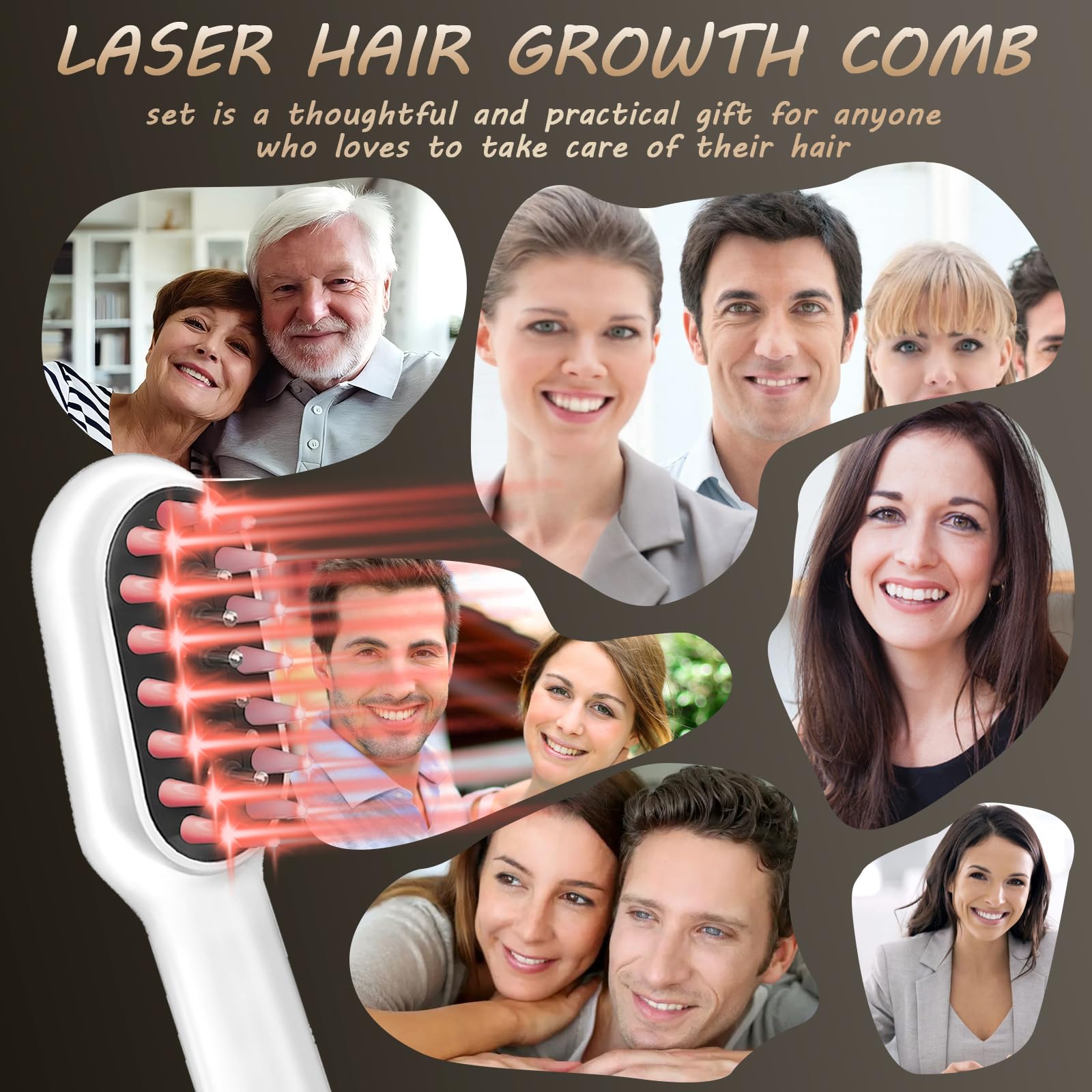 Laser Hair Growth Comb, Hair Growth Device, promote hair growth in women and men - Medaid International
