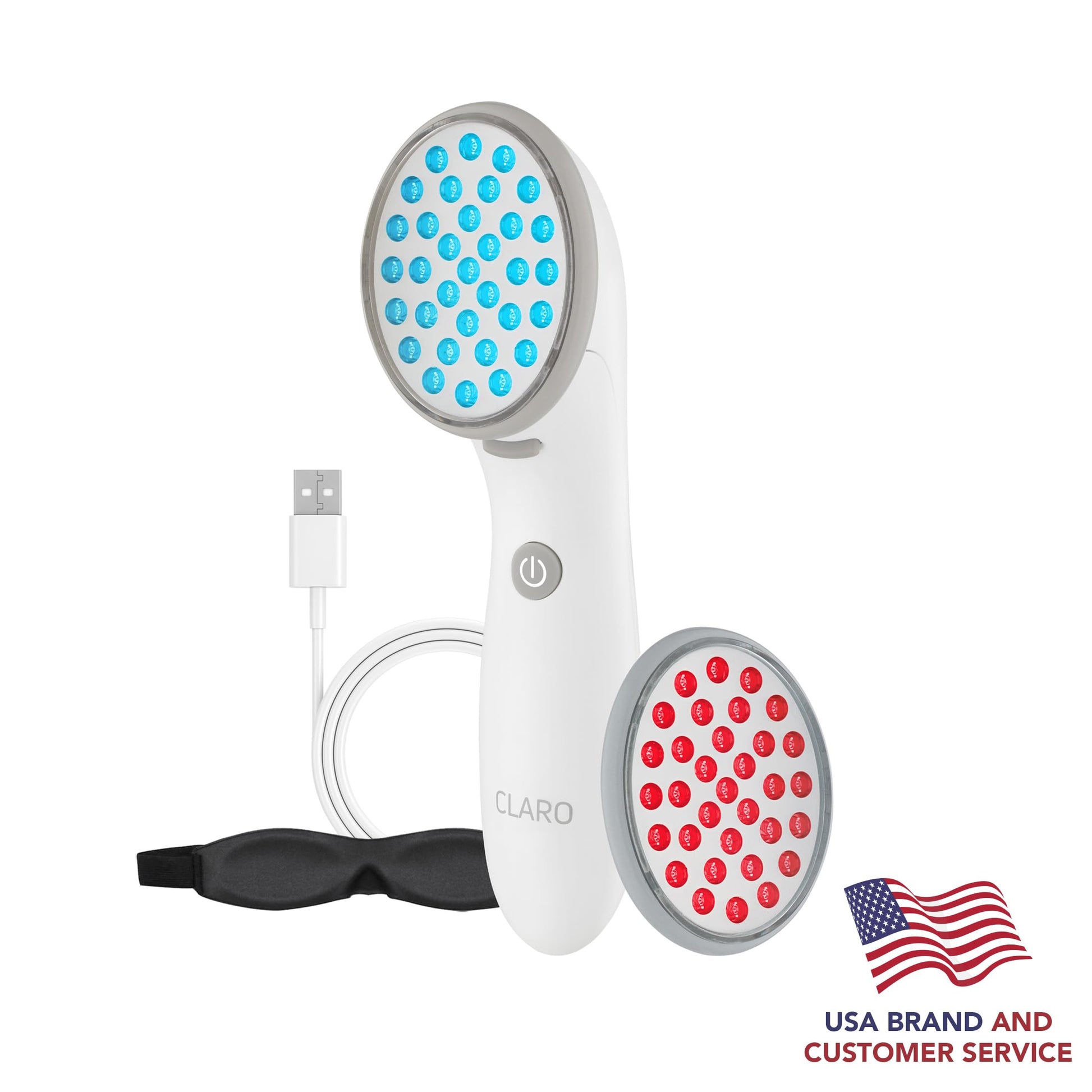 Spa Sciences CLARO Clinically Proven Blue & Red LED Acne Treatment Light Therapy System-FDA Cleared-Rechargeable- Professional Home Acne Healing/Clearing Treatment - Medaid International
