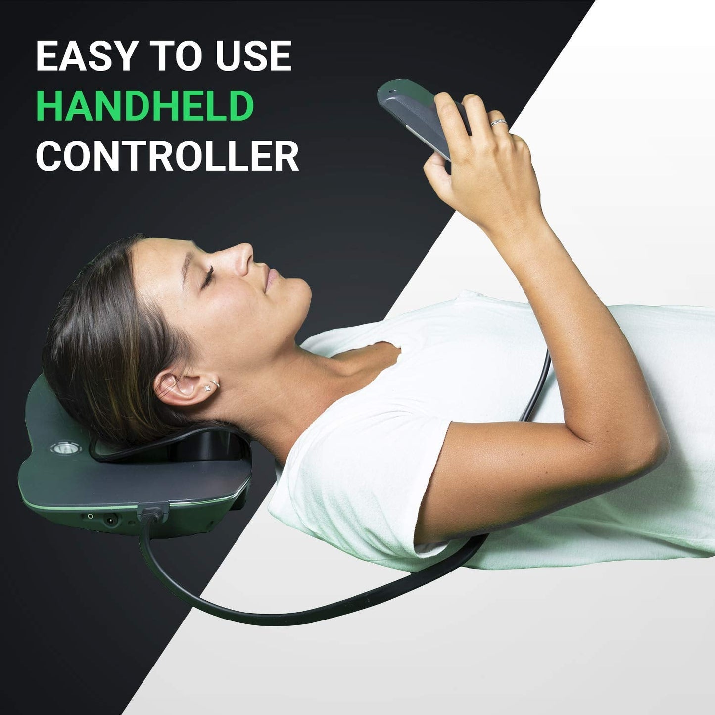 Neck Traction with Heat Therapy by Dynamic Wedge Cervical - Automatic Device, Multi-Function Programs, Adjustable Temperature - Neck Pain Relief, Stretcher - Medaid International
