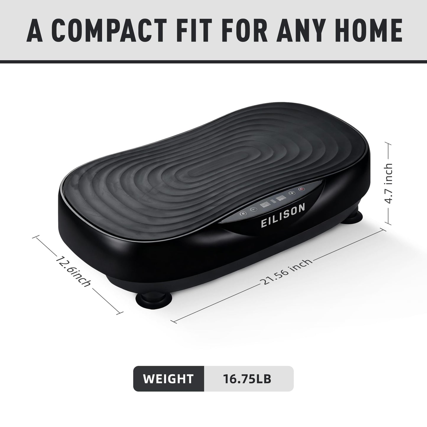 EILISON Glory Vibration Plate Exercise Machine - Lymphatic Drainage Whole Body Workout Vibration Platform 99 Adjustable Speeds Power Shaping Vibrating Plate, Weight Loss, 350 lbs (Glory Black)