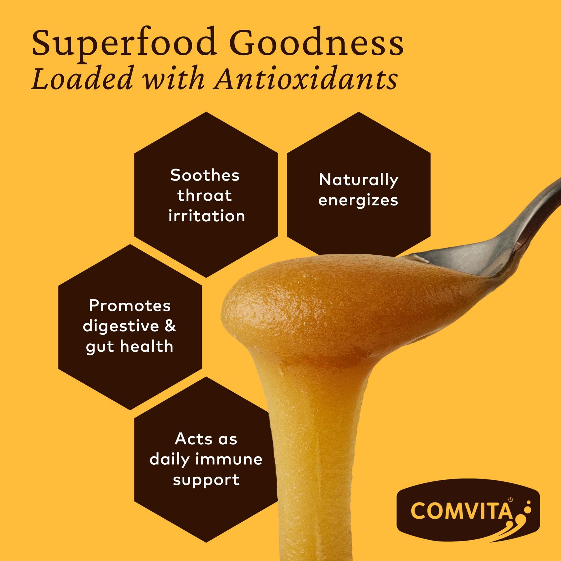 Comvita Manuka Honey UMF 10+ (MGO 263+) - Raw Manuka Honey New Zealand, Pure & Unpasteurized, Superfood for Immune Health, Use in Tea, Wild, Monofloral, Non-GMO - 500g (17.6 oz) - Medaid International