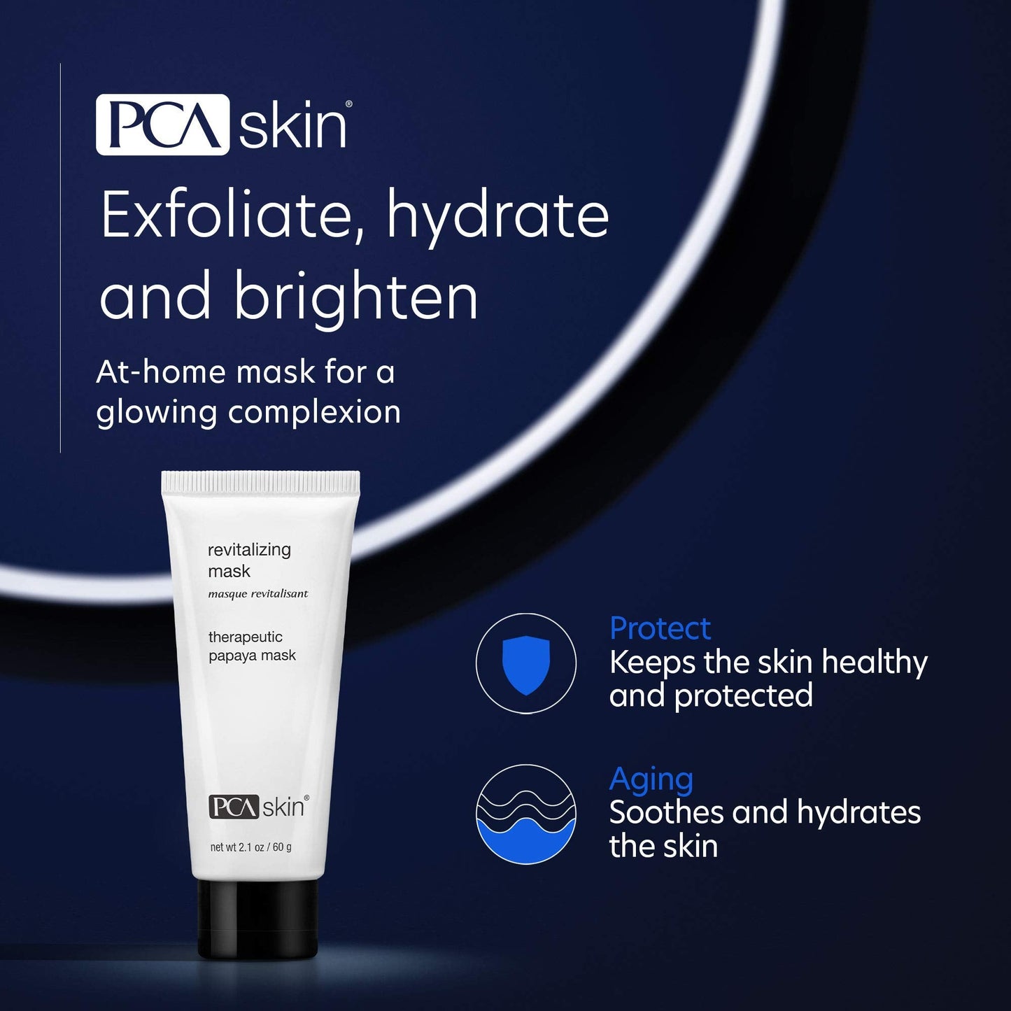 PCA SKIN Revitalizing Skin Care Face Mask - Exfoliating Papaya-Infused Skincare Facial Mask for a Healthier Glowing Complexion, Purifies Pores, Blackheads & Acne (2.1 oz) - Medaid International