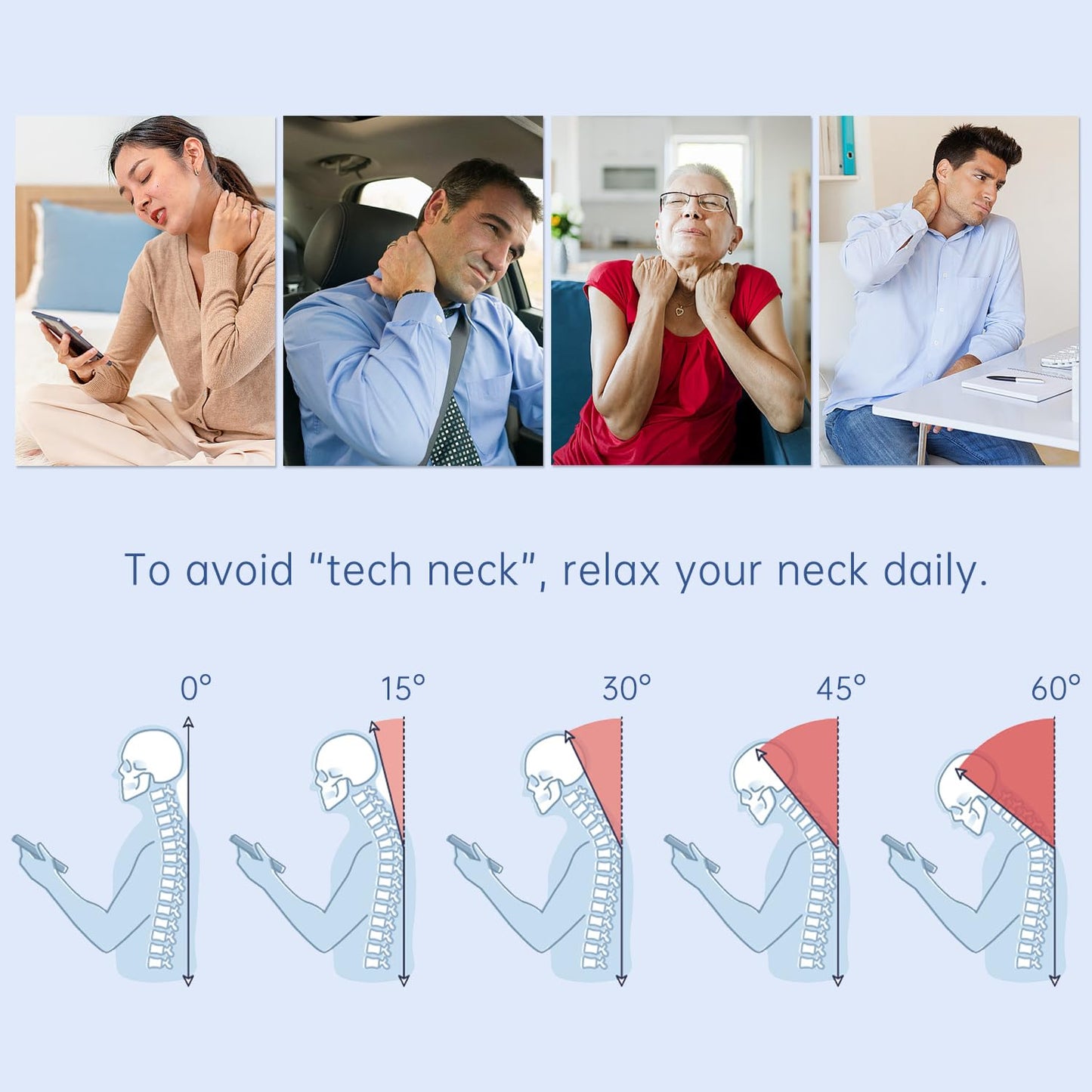Multi-Functional Cervical Traction Device, Electric Neck Stretcher with Dynamic Neck Stretching, 3 Modes Electrotherapy and Hyperthermia to Relieve Neck Pain, 104 to 122℉(40 to 50℃), Easy to Use - Medaid International