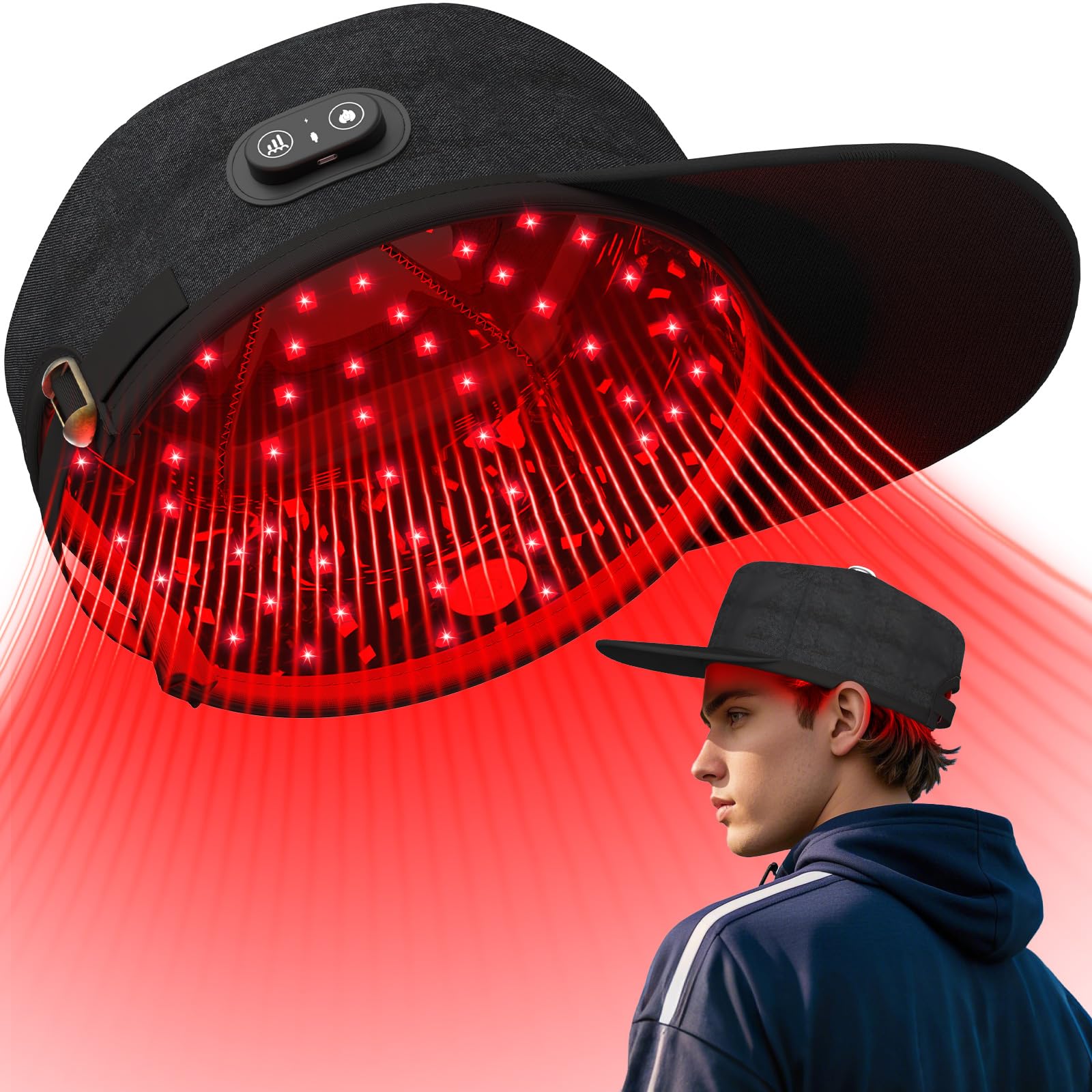 Laser Cap, Laser Red Light Therapy for Hair Growth System, Hair Thinning & Alopecia Treatment for Men & Women, Laser Cap for Hair Regrowth Stimulates Denser Fuller Hair - Medaid International
