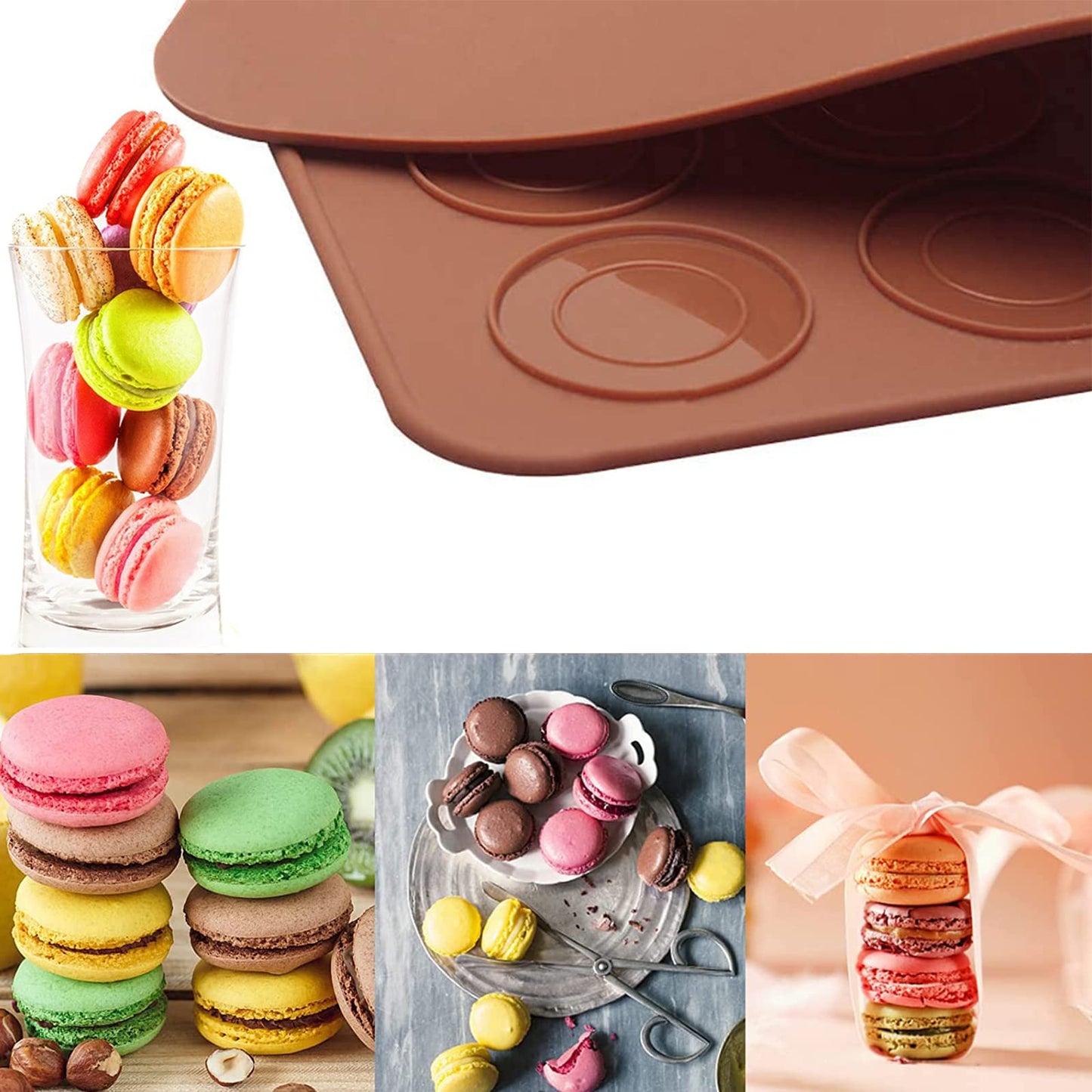 Munchies House Silicone Macaron Mat 30 Cavities 29x26 cm