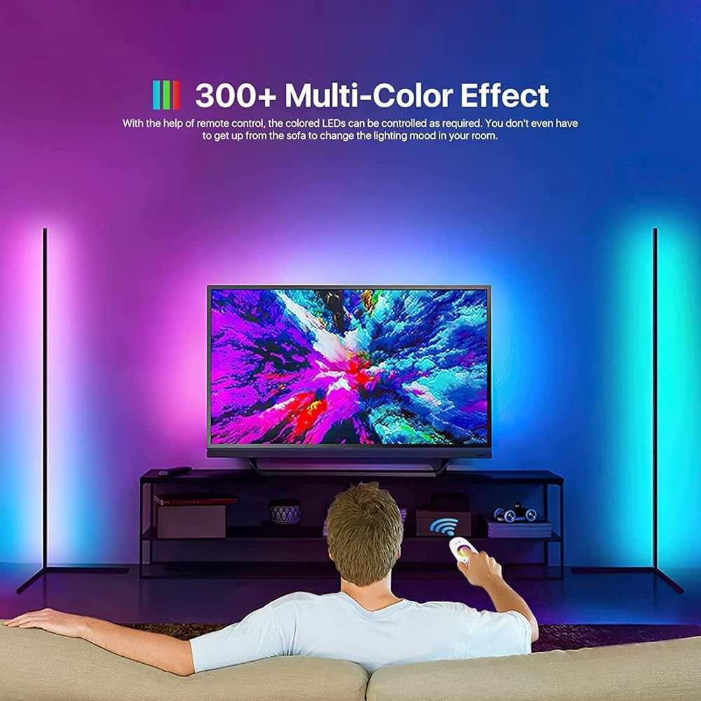 Smart RGB LED Corner Lamp Remote & Phone App Control - Medaid International