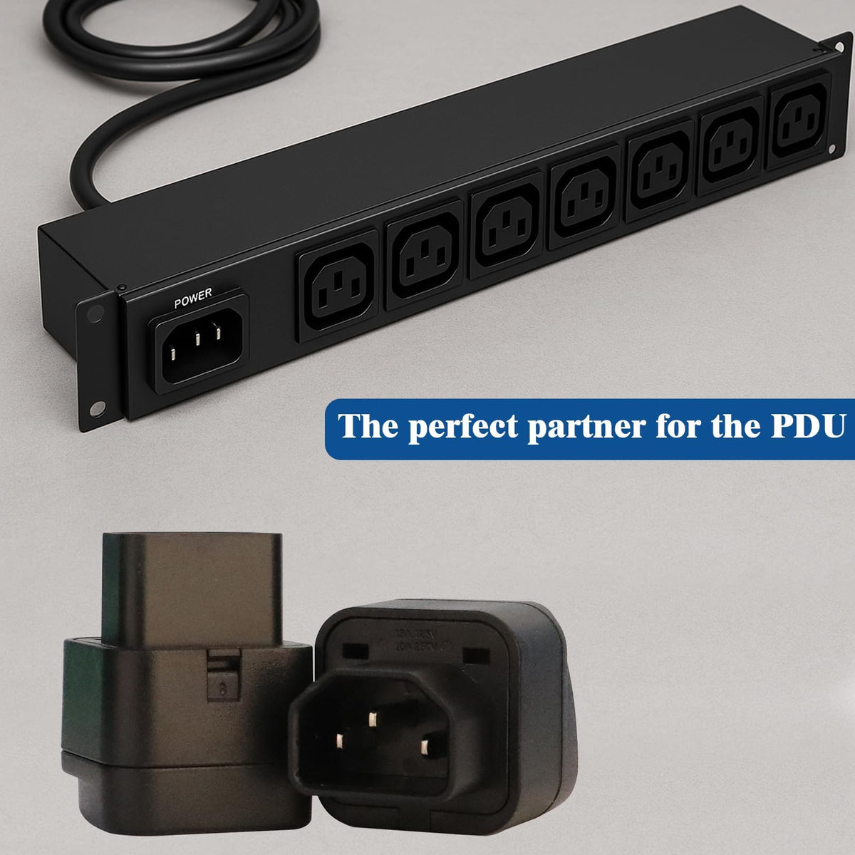 KASTWAVE Black 2 Pack C14 to UK Outlet Socket, IEC 60320 Plug - IEC 320 C14 Male to UK Plug C13 Socket Conversion Adapter