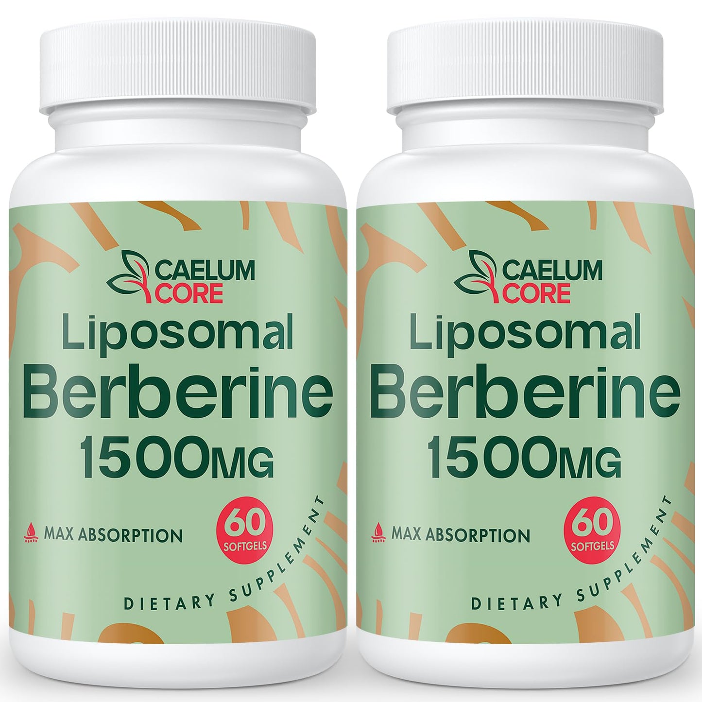 CaelumCore Liposomal Berberine HCL - Berberine 1500mg High Bioavailability, Berberines Supplement for Women and Men (2 Pack) - Medaid International
