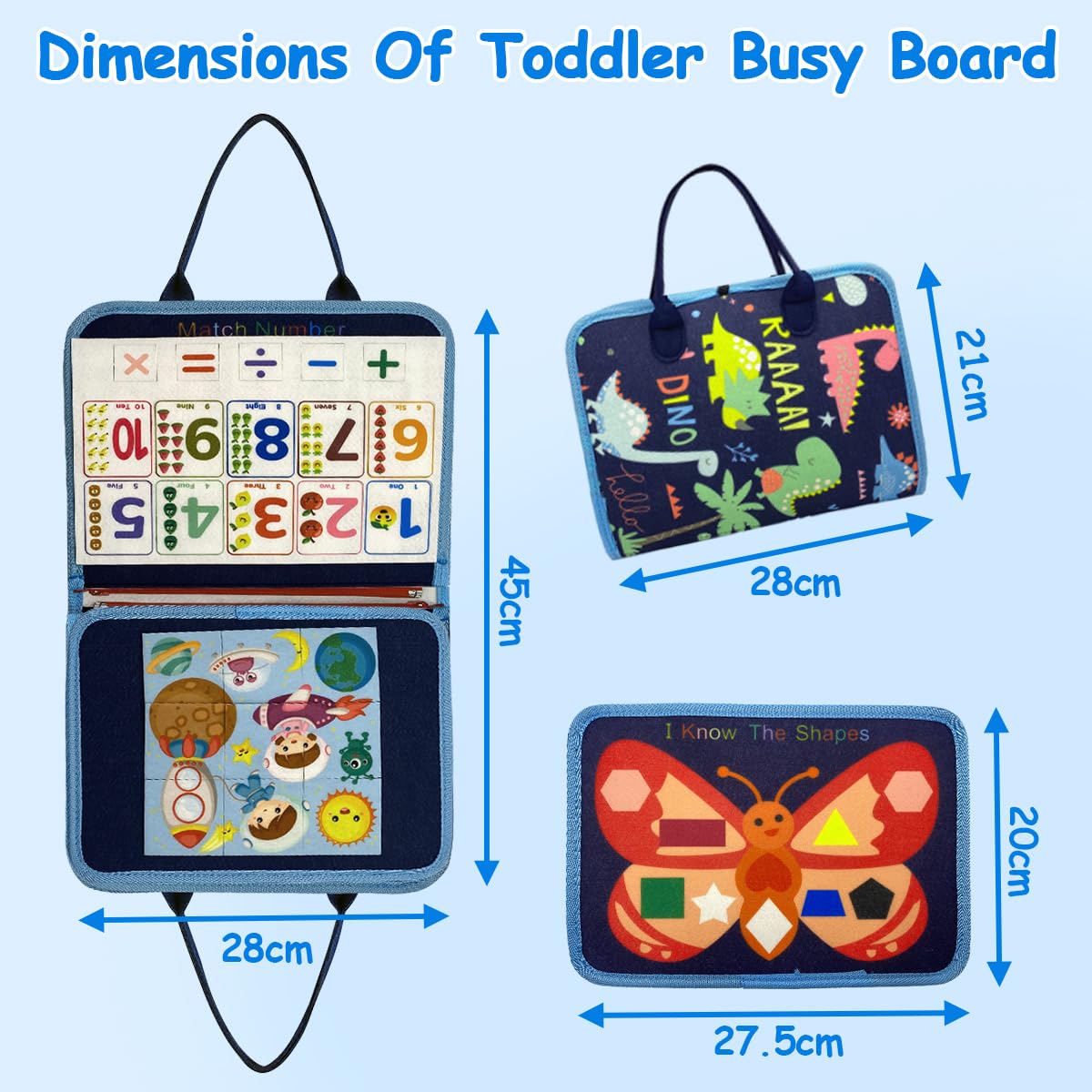 Toddler Busy Board Montessori Sensory Toys For 1-4 Years Old Birthday Gifts