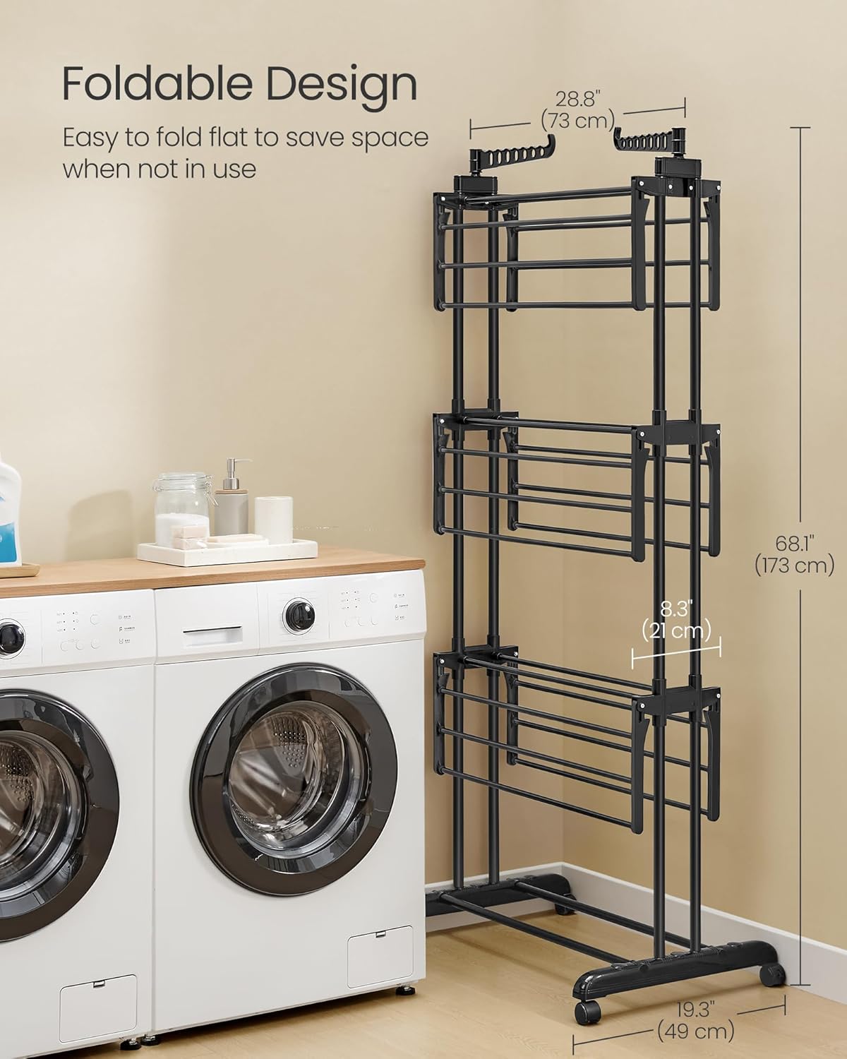 SONGMICS Clothes Drying Rack LLR701B01