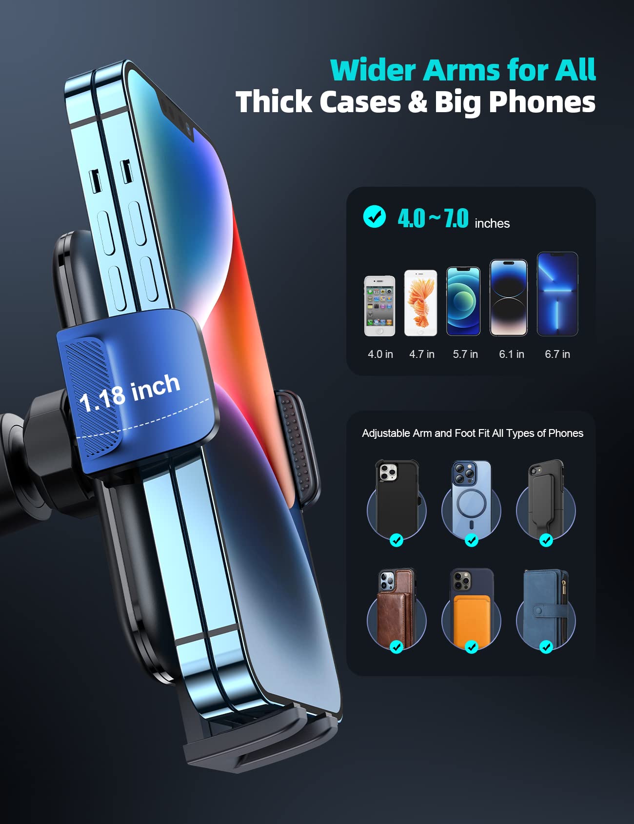 Lamicall Cell Phone Stand+Phone Mount for Car Vent - Medaid International
