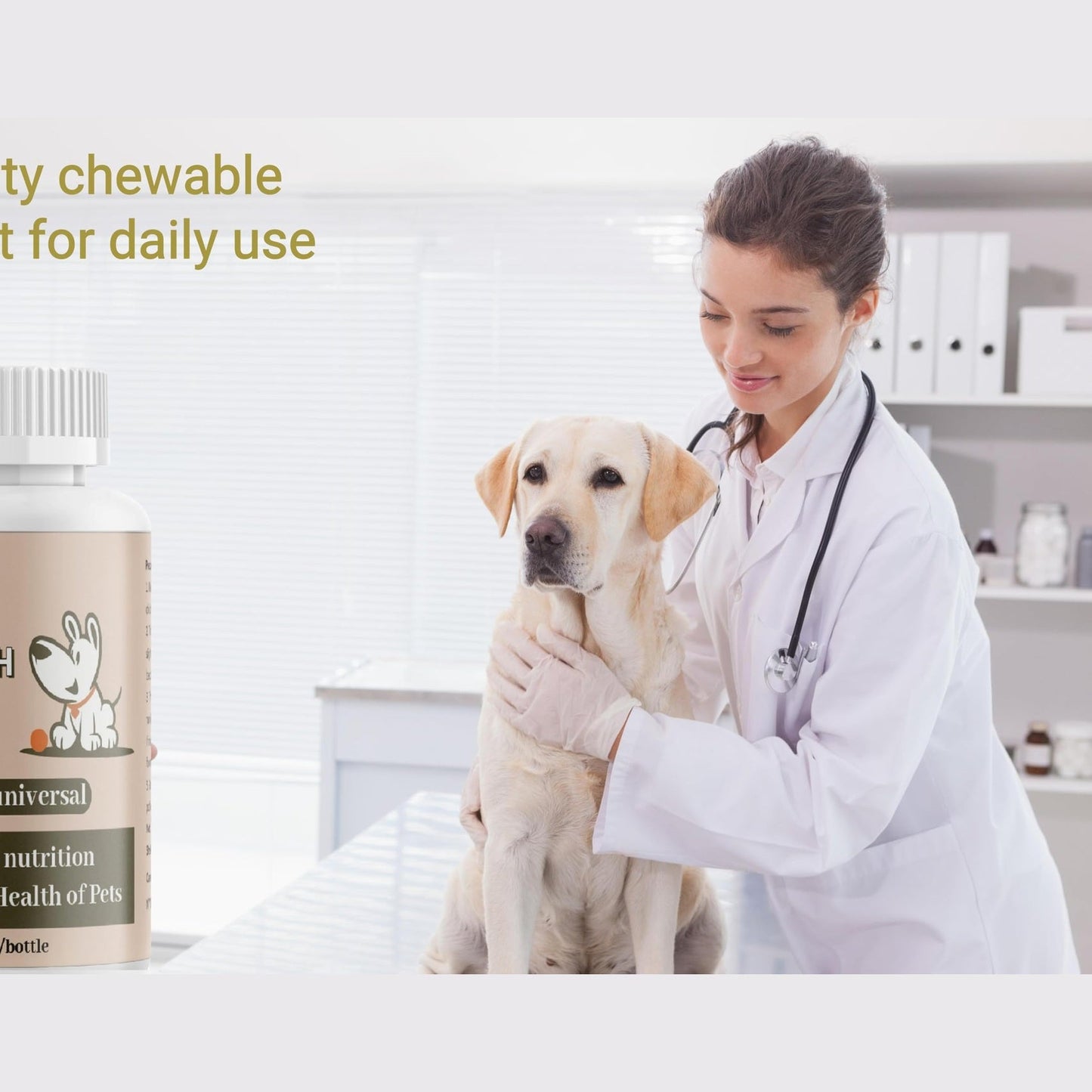 Hip and Joint Supplement for Dogs- with Glucosamine, Chondroitin, and MSM,120 Chewable Tablets, Chicken Flavor, Dog Joint Supplement，Joint Support Supplement for Dogs