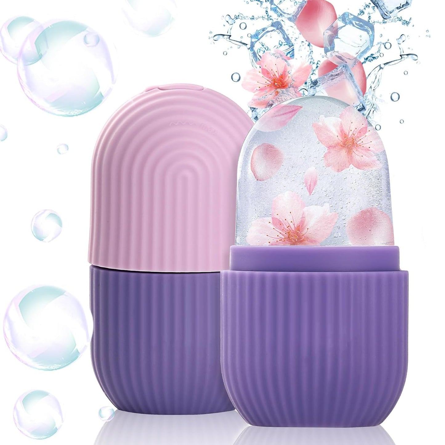 XML Ice Face Roller Silicone Facial Cube for Eyes Neck Massage Remove Dark Circle Pore Shrink Face Beauty Skin Care Ice Mould Kitchen Tools (ICE-ROLLER-1) - Medaid International
