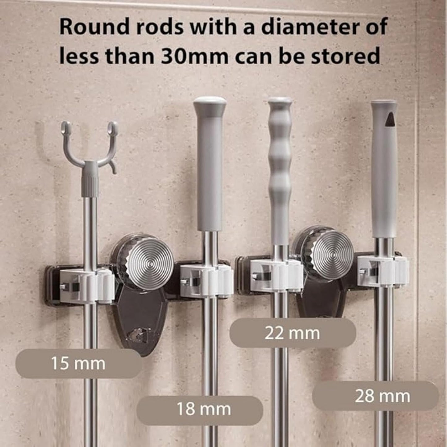 Space Saving Mops Holder
