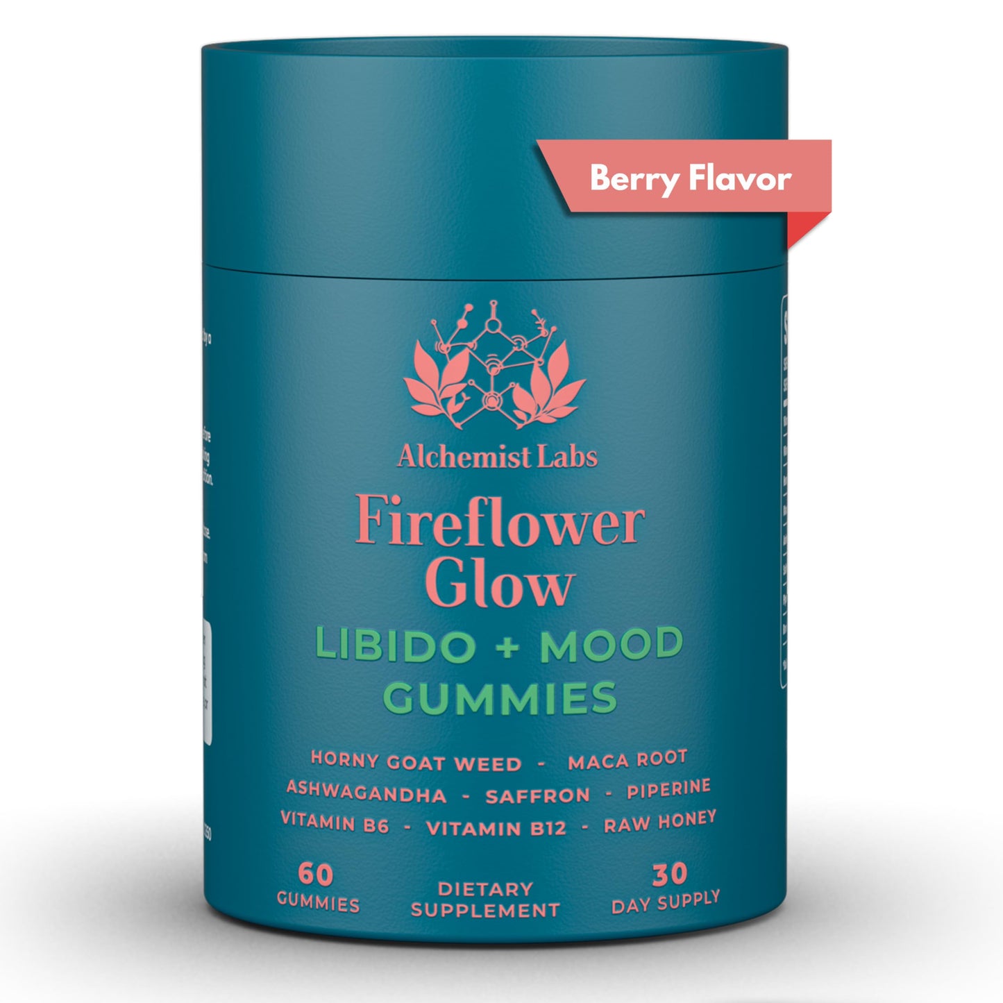 Libido Booster for Women | Fireflower Glow Mood and Libido Gummies | HornyGoatWeed Women, Maca Root, Ashwagandha,Organic Saffron Extract, Piperine, Vitamin B6, Vitamin B12 and Honey Supplement - Medaid International