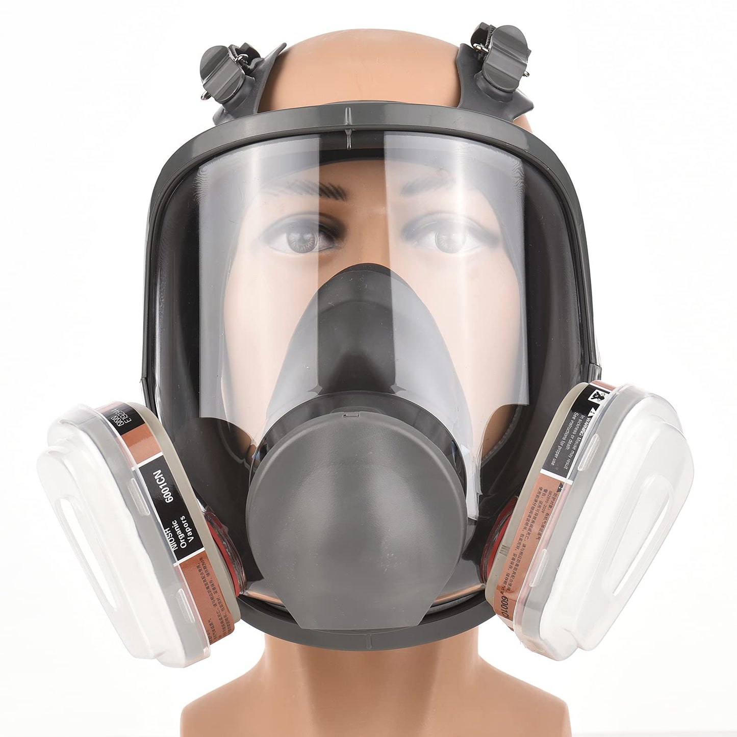 Full Face Cover, 18 in 1 Reusable Breathing Cover with Organic Gas Steam Wide field of view for painting, polishing, welding machine and other work protection