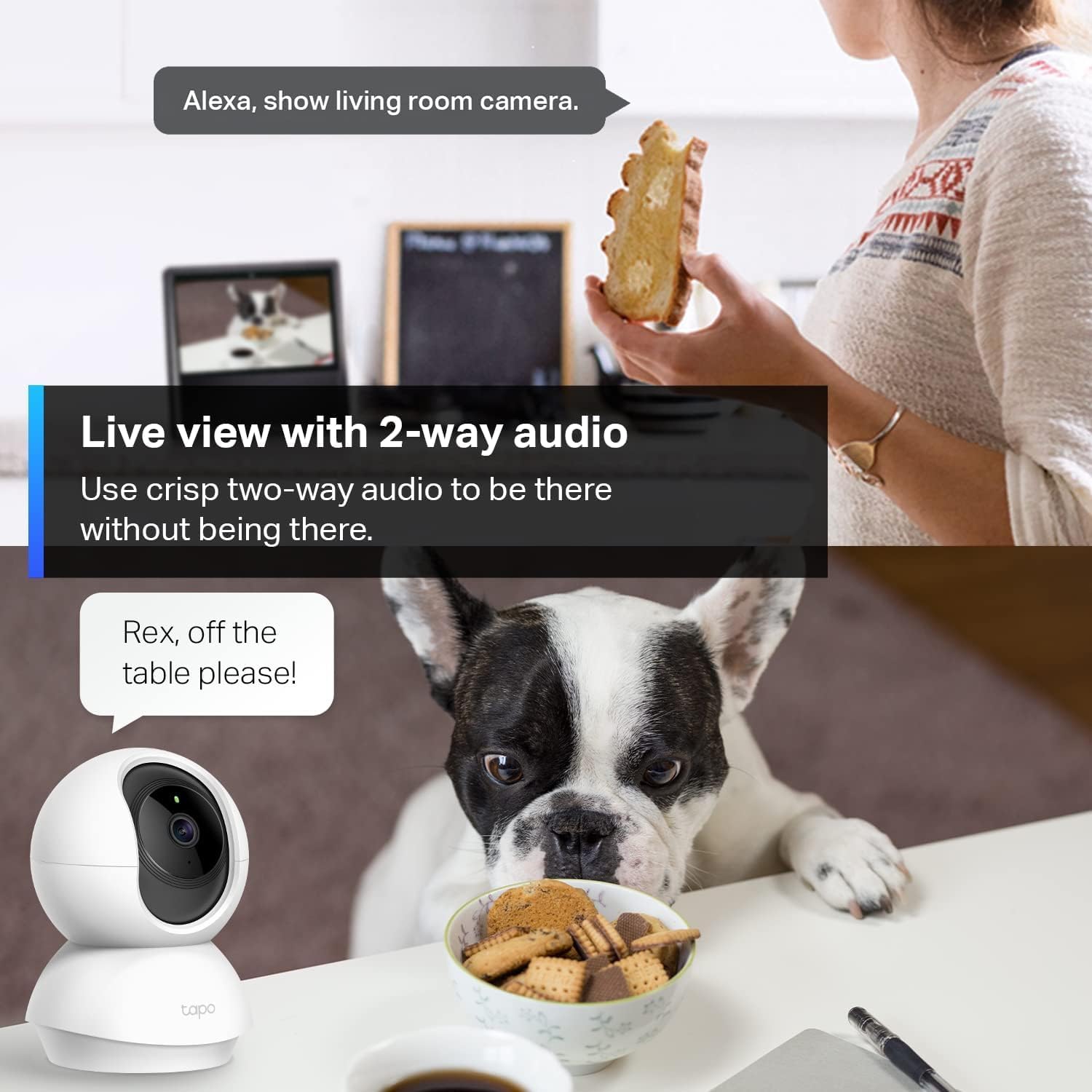 TP-Link Tapo Pan/Tilt Security Camera for Baby Monitor, Pet Camera w/Motion Detection, 1080P, 2-Way Audio, Night Vision, Cloud & SD Card Storage, Works with Alexa & Google Home (Tapo C200) - Medaid International