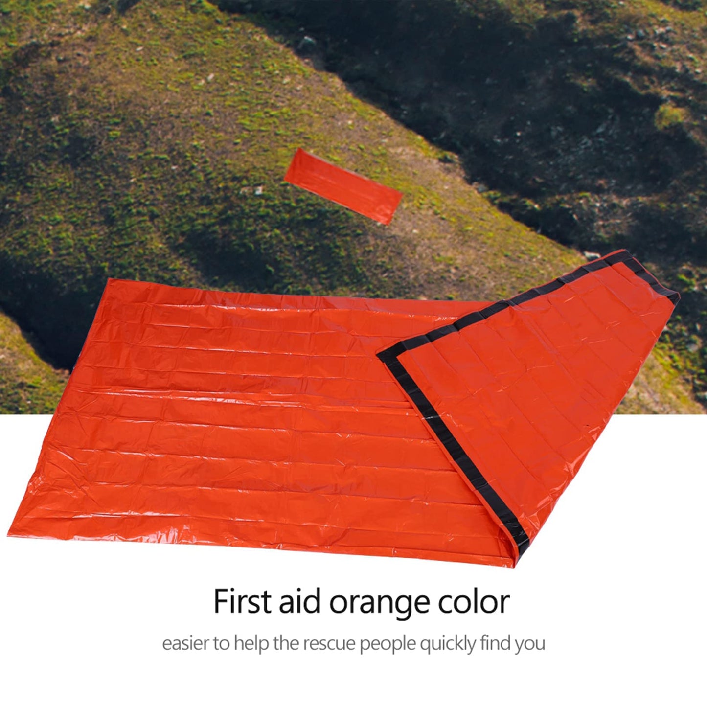Survival Gear, Emergency Sleeping Bag PE Material Bivy Sack with Small Size for Outdoor Sleeping