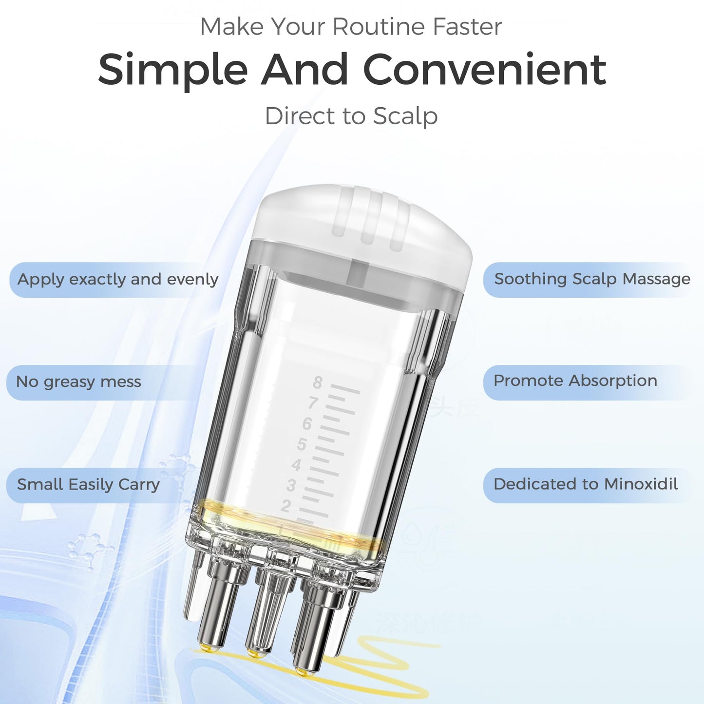 Minoxidil Applicator,2 PCS Easy Fast Apply Exactly Effective Massage Mini Scalp Applicator Comb Dedicated to Minoxidil Hair Growth Serum,Root Comb Applicator Bottle Minoxidil Applicator Brush Tool - Medaid International