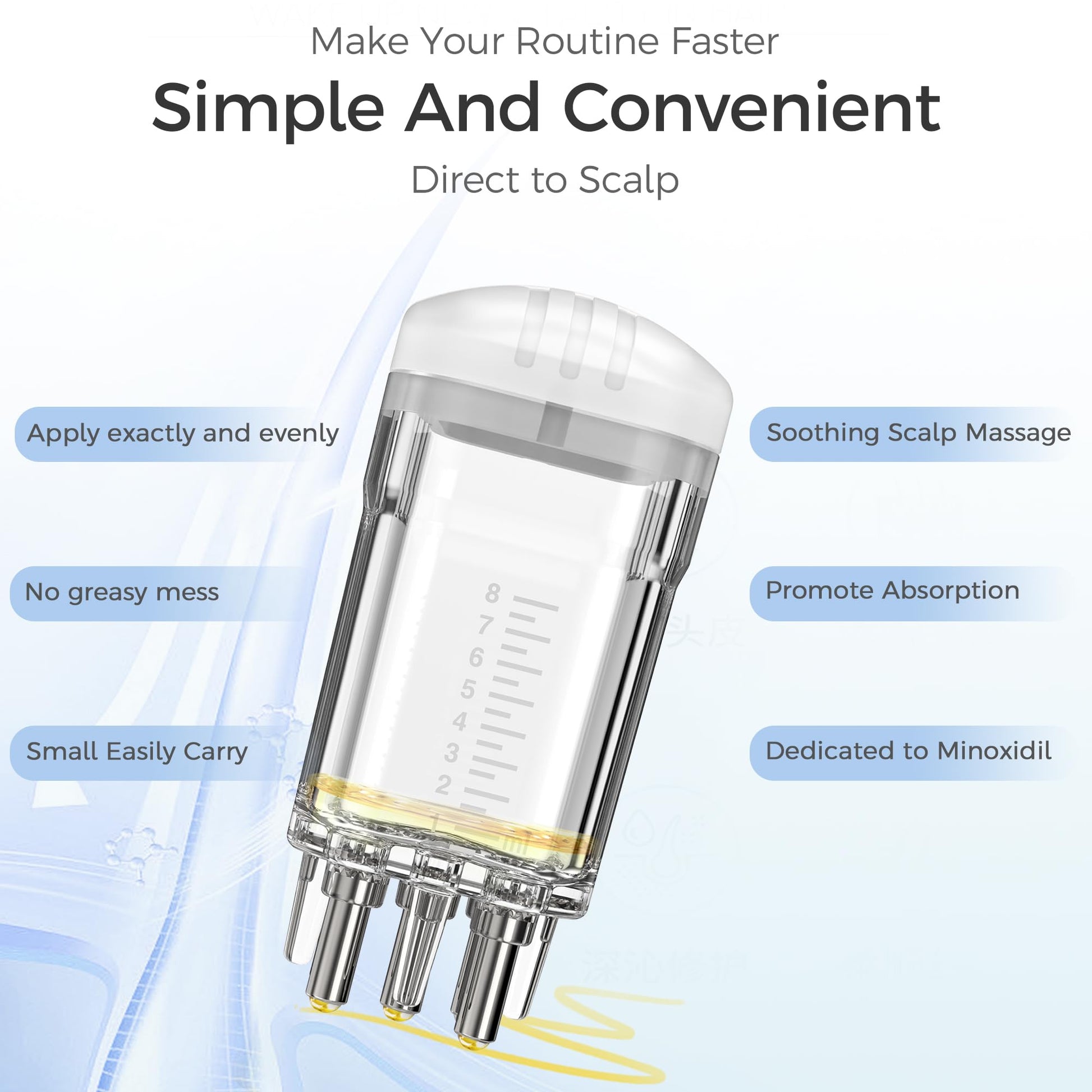 Minoxidil Applicator,2 PCS Easy Fast Apply Exactly Effective Massage Mini Scalp Applicator Comb Dedicated to Minoxidil Hair Growth Serum,Root Comb Applicator Bottle Minoxidil Applicator Brush Tool - Medaid International