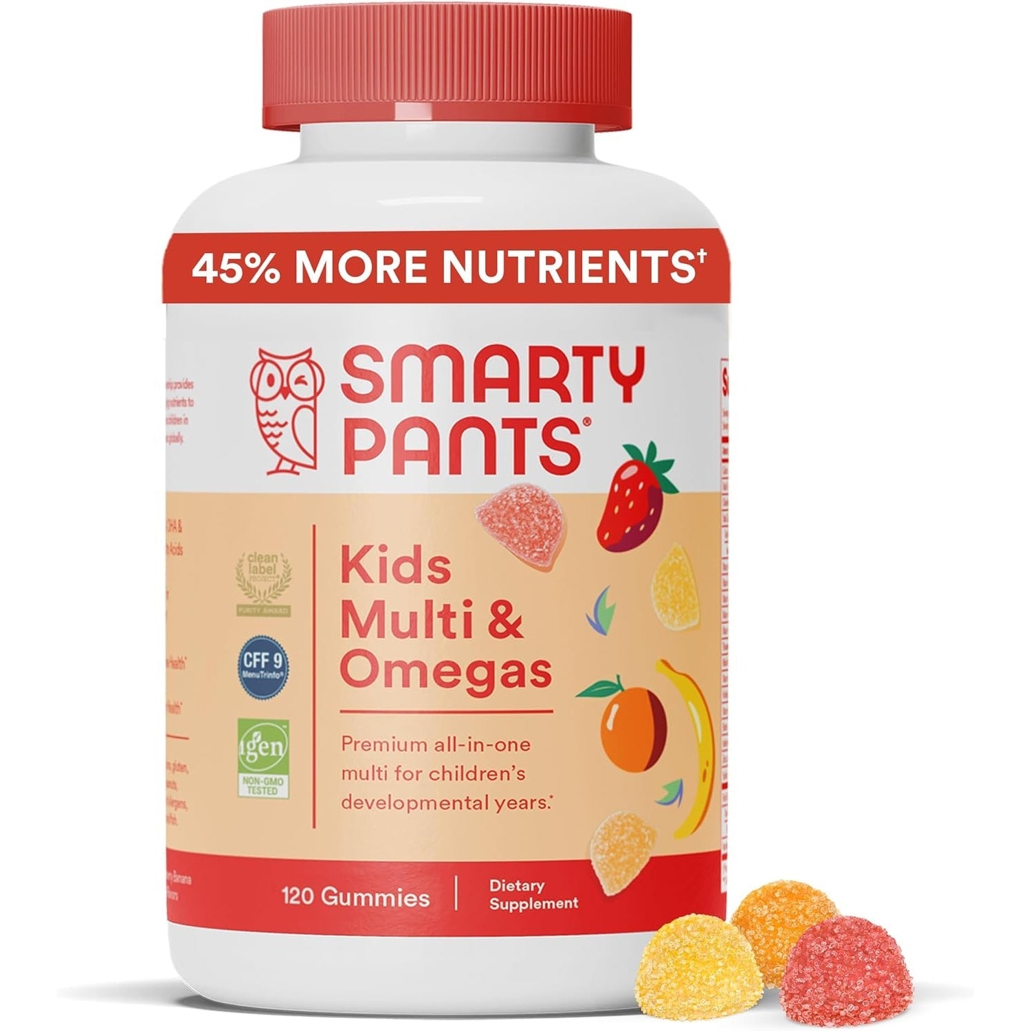 SmartyPants Kids Multivitamin Gummies: Omega 3 Fish Oil (EPA/DHA), Vitamin D3, C, Vitamin B12, B6, Vitamin A, K & Zinc - 120 Count (30 Day Supply) - Medaid International