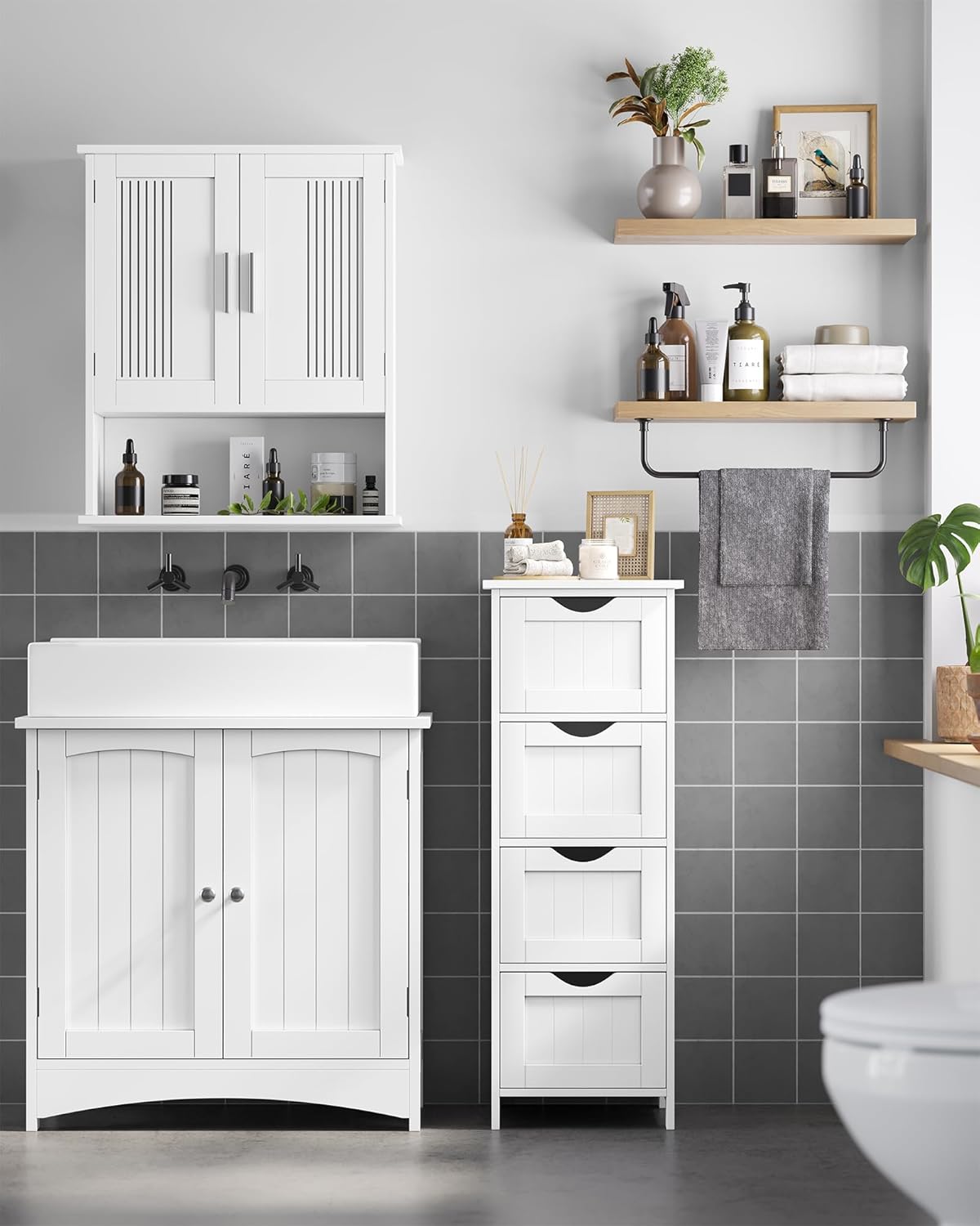 VASAGLE Under Sink Storage Cabinet BBC01WT