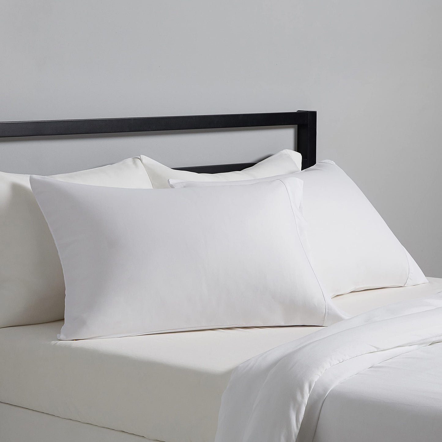 Amazon Basics Standard Pillow Cases Set of 2 - Lightweight, Super Soft Easy Care Microfiber, Bright White, 30" L x 20" W, Pillows Not Included - Medaid International