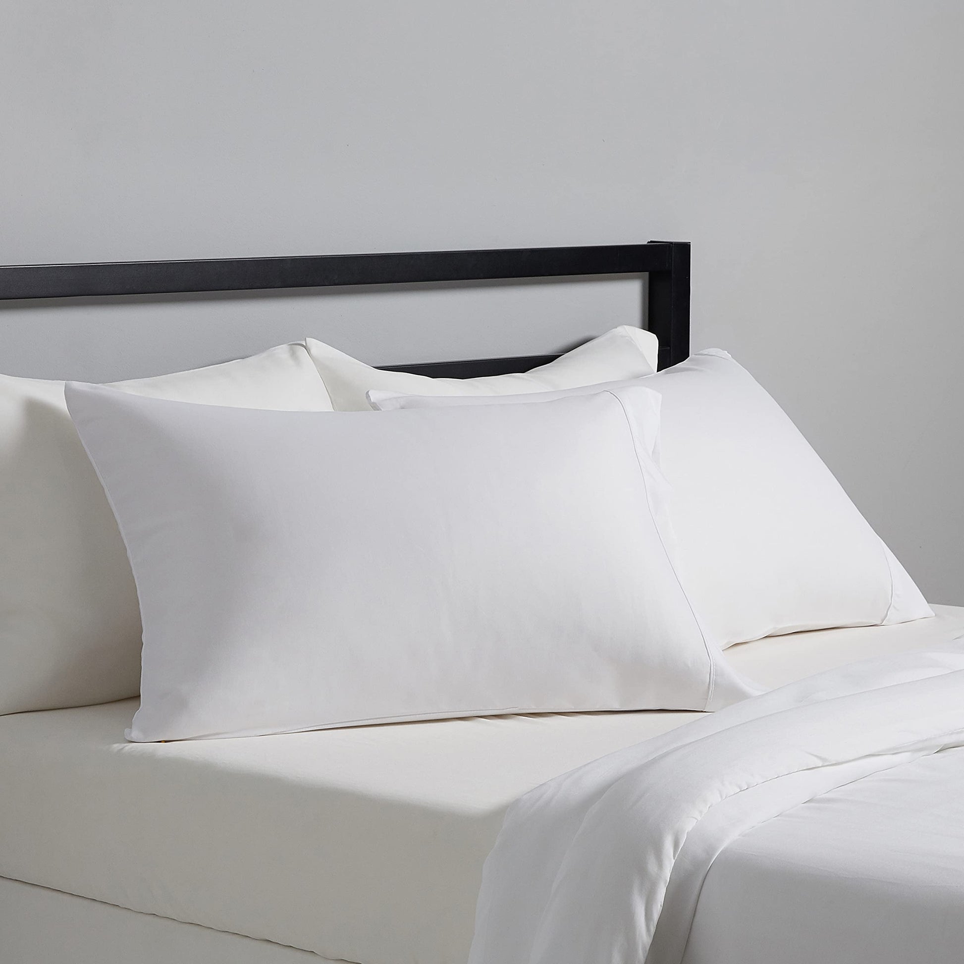 Amazon Basics Standard Pillow Cases Set of 2 - Lightweight, Super Soft Easy Care Microfiber, Bright White, 30" L x 20" W, Pillows Not Included - Medaid International