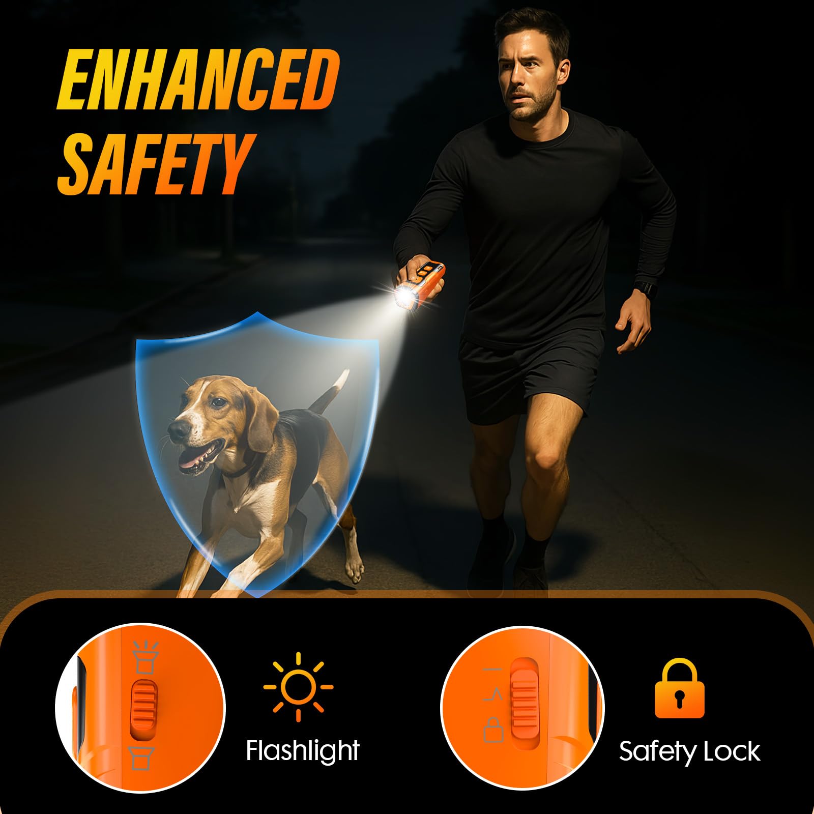 YUYQA Dog Bark Deterrent Device, 3X Ultrasonic Anti Barking, 6 Training Modes 23 FT Range Barks No More Indoors Outdoors Behavior Correct Safe & Humane Rechargeable Compact Bark Control for Dogs - Medaid International