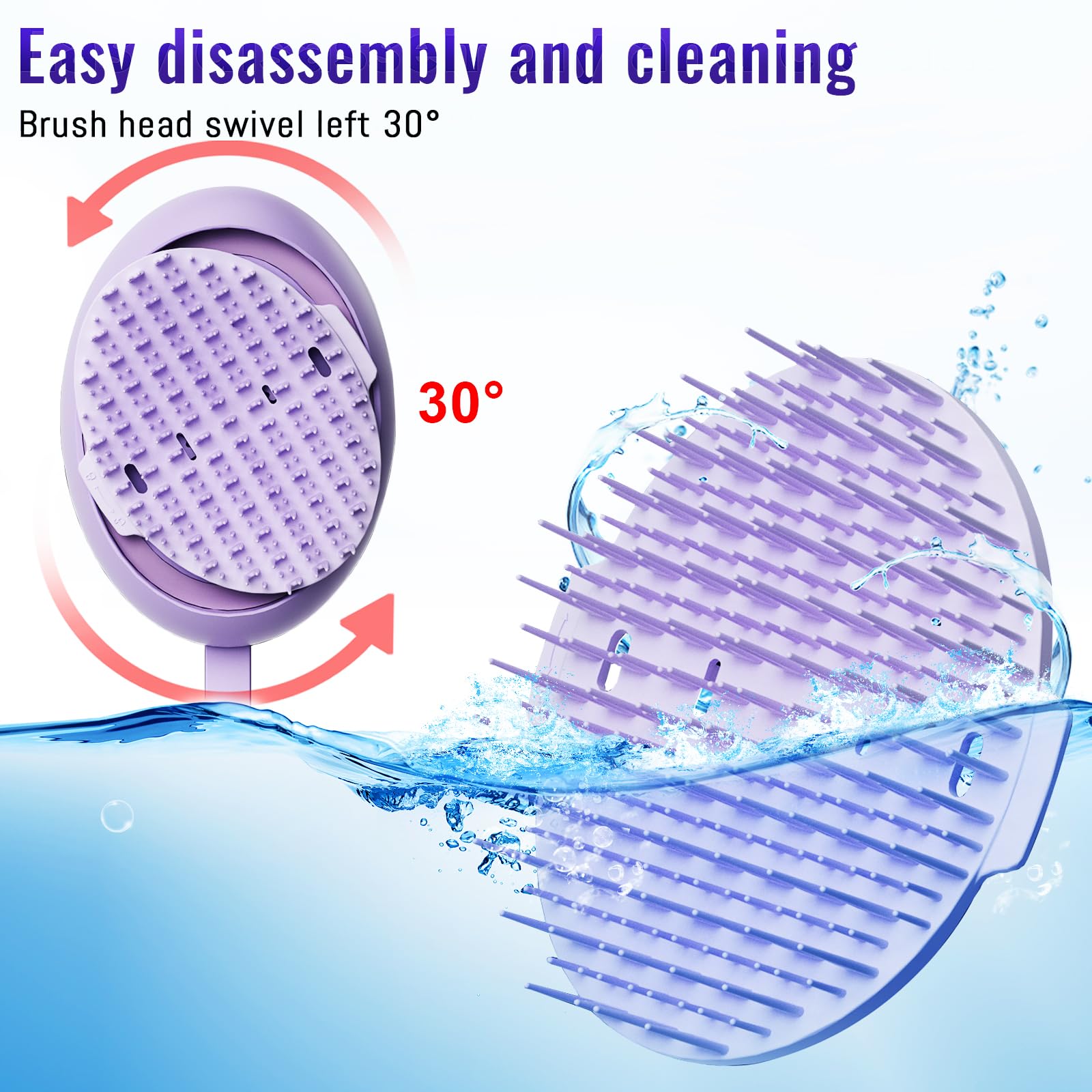 DYUHOOAO Scalp Massager Hair Growth Brush - Electric Head Massager Relax Scalp Stress - Unique Birthday Gifts for Women - Sonic Vibration Comb for Stimulating Follicles - Purple - Medaid International